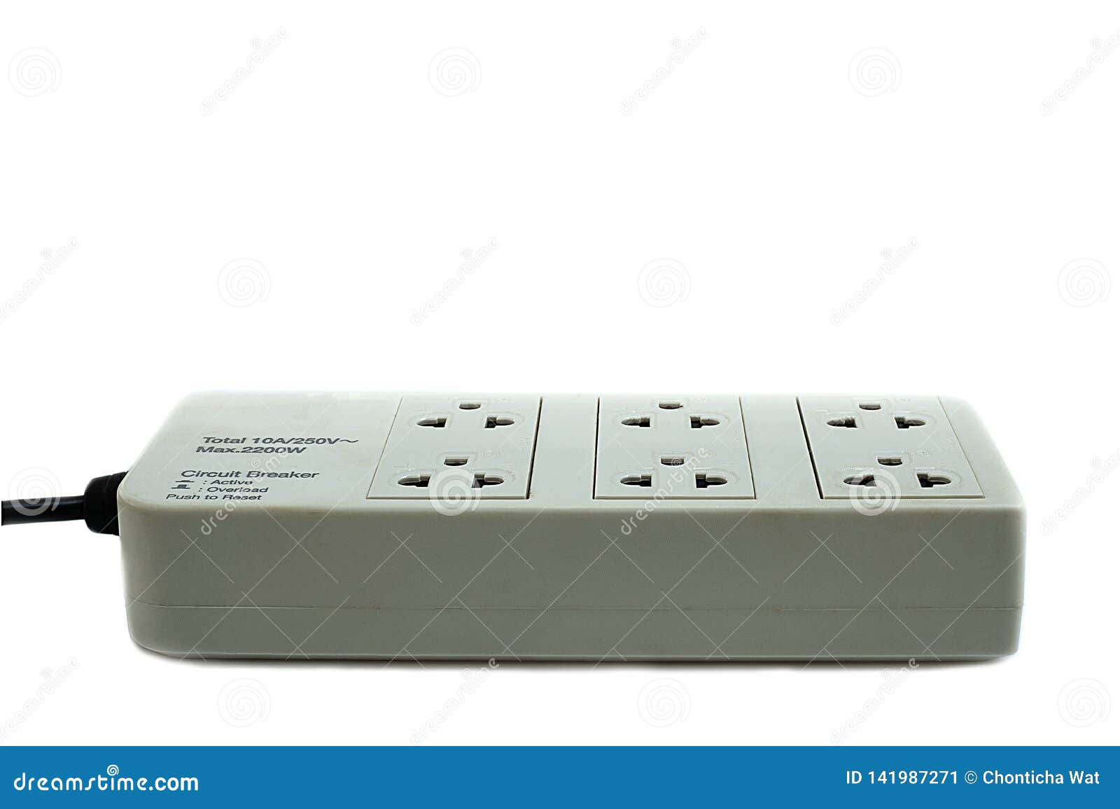 Multi Socket With Connected Power Strip With A Bunch Of Plugs Stock Image Image of background
