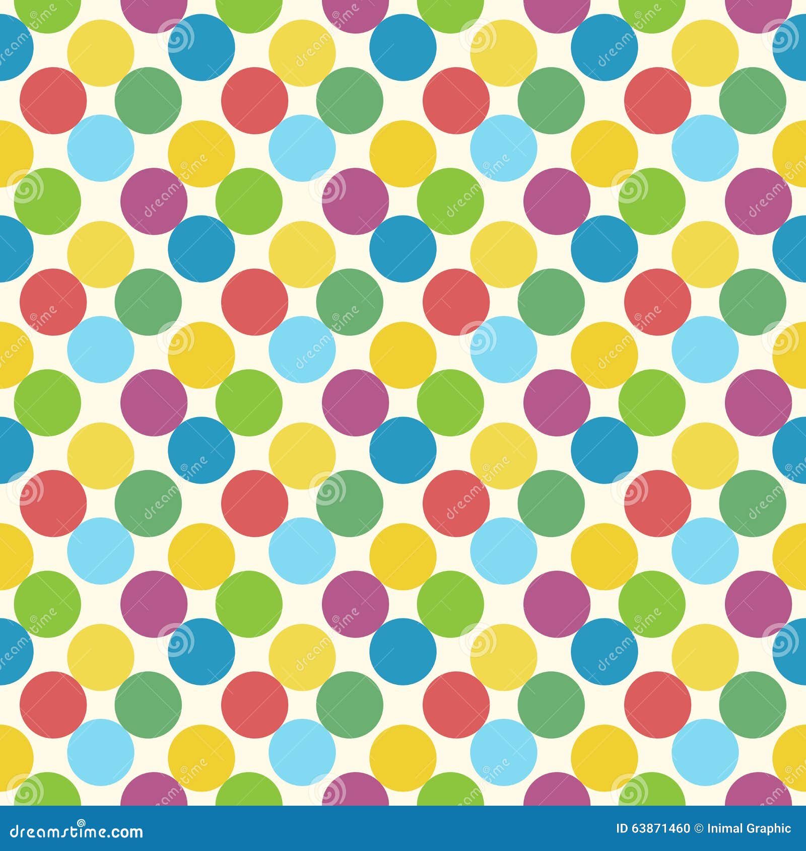 Multicolor Circles Seamless Pattern Stock Vector - Illustration of ...