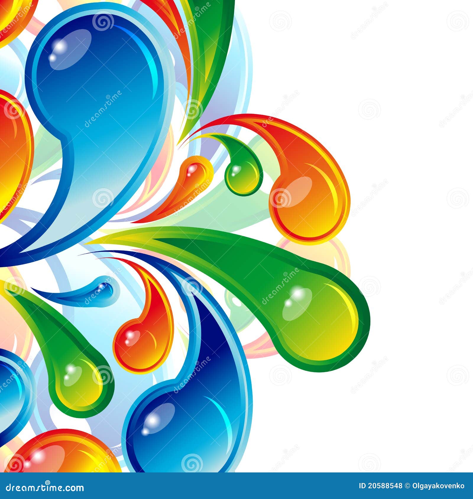 Multicolor Drops Background Stock Vector - Illustration of circle,  colorful: 20588548