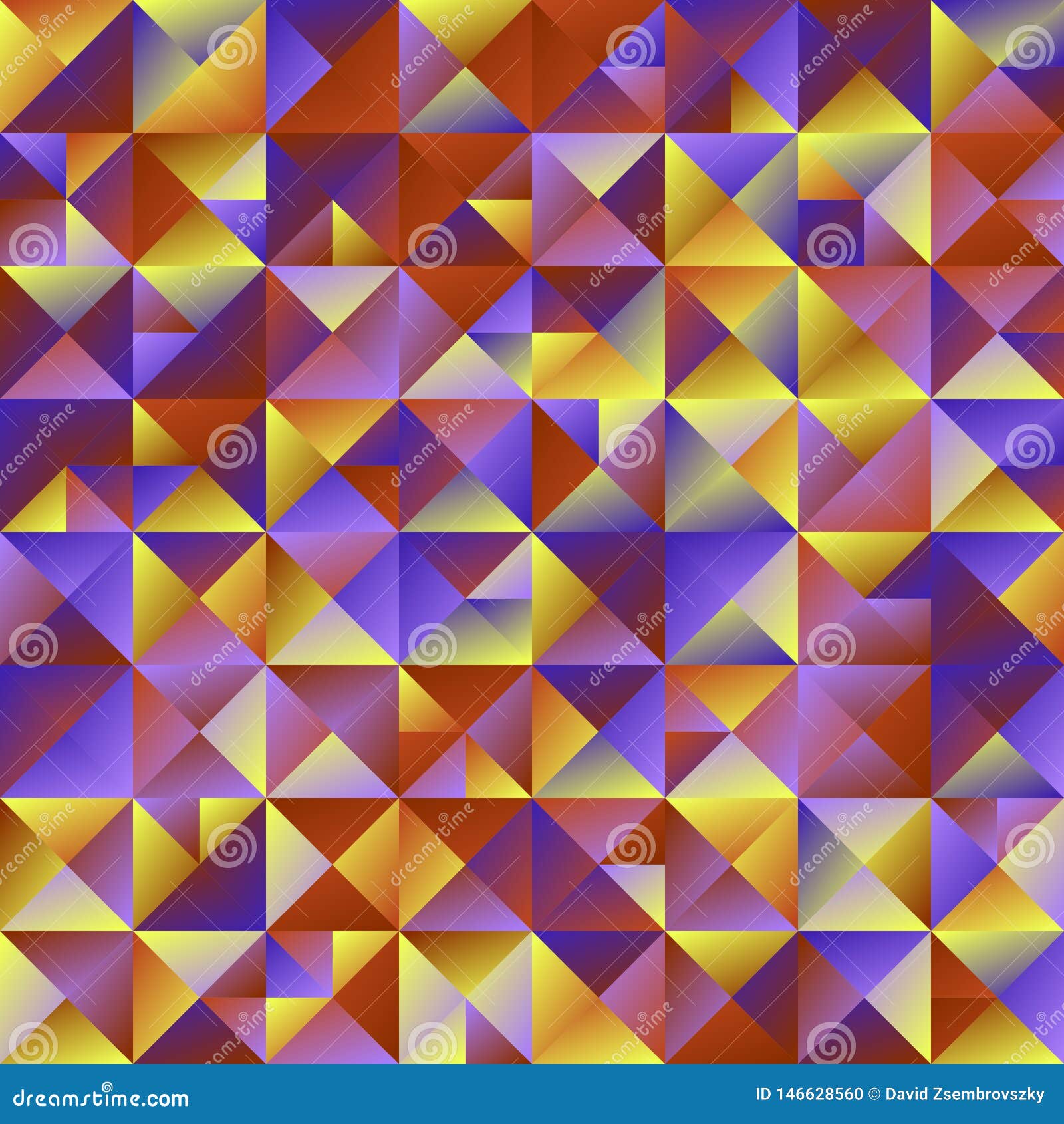 Multicolor Dynamic Gradient Mosaic Triangle Background Design Stock