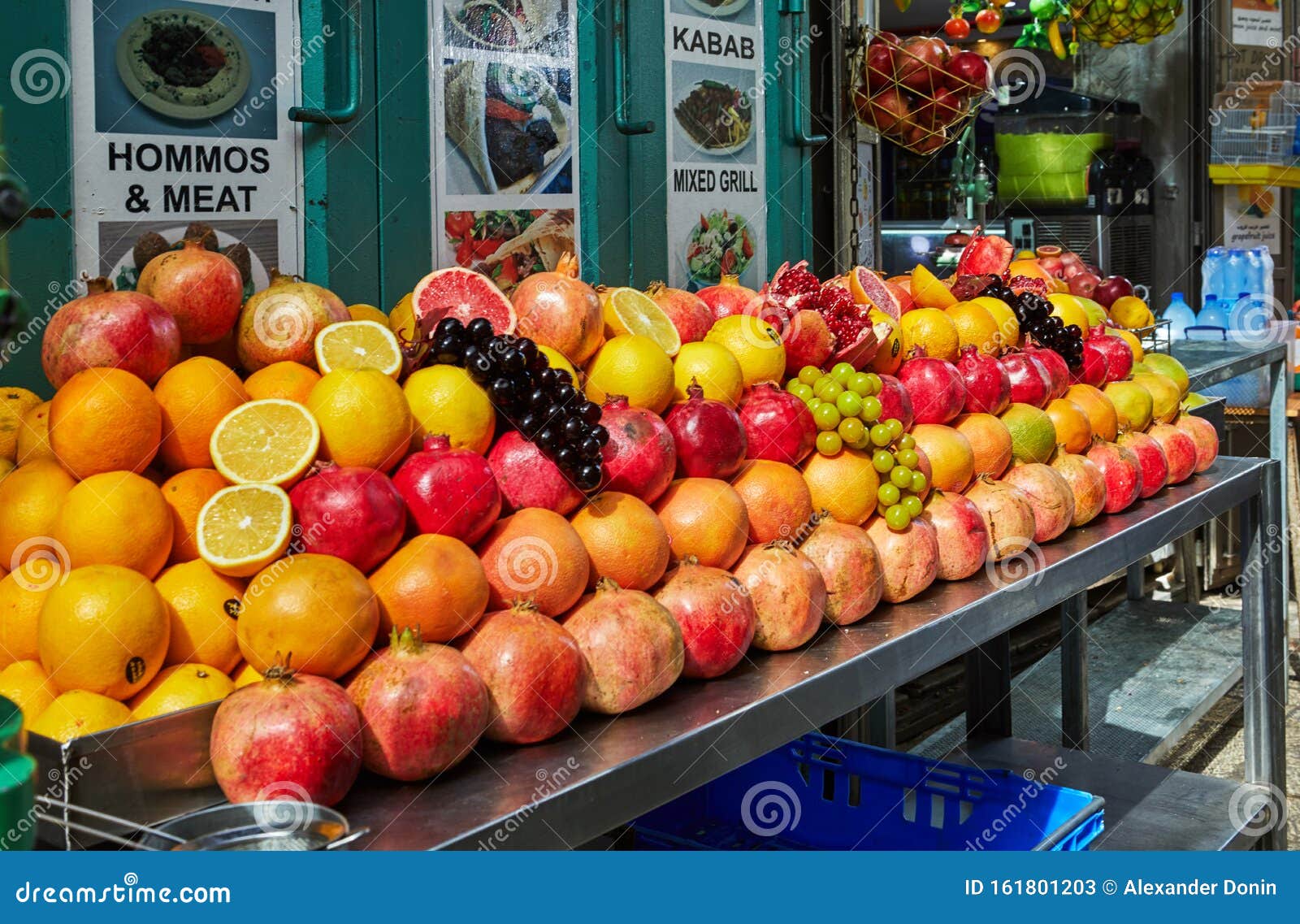 The Multicolor Fruit at the Jerusalem Bazaar in the Arab Quarter