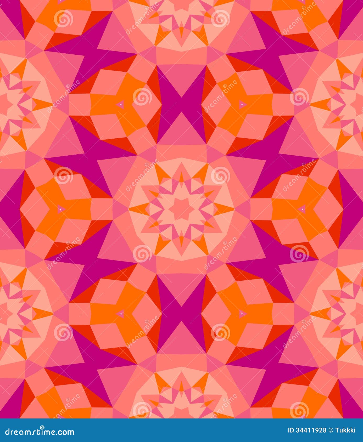 Multicolor Geometric Pattern In Bright Color Stock Vector