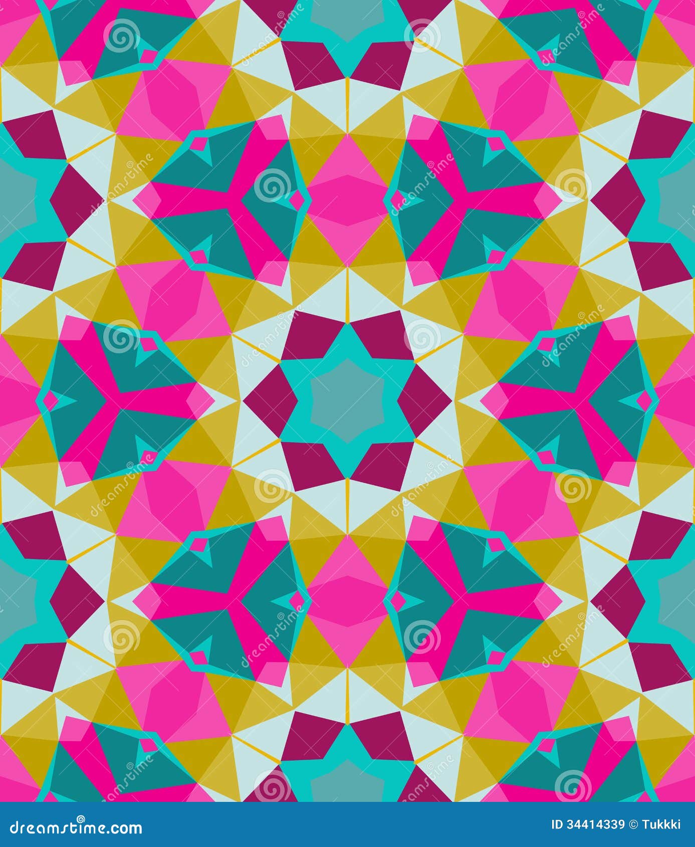 Multicolor Geometric Pattern In Bright Color Stock Vector