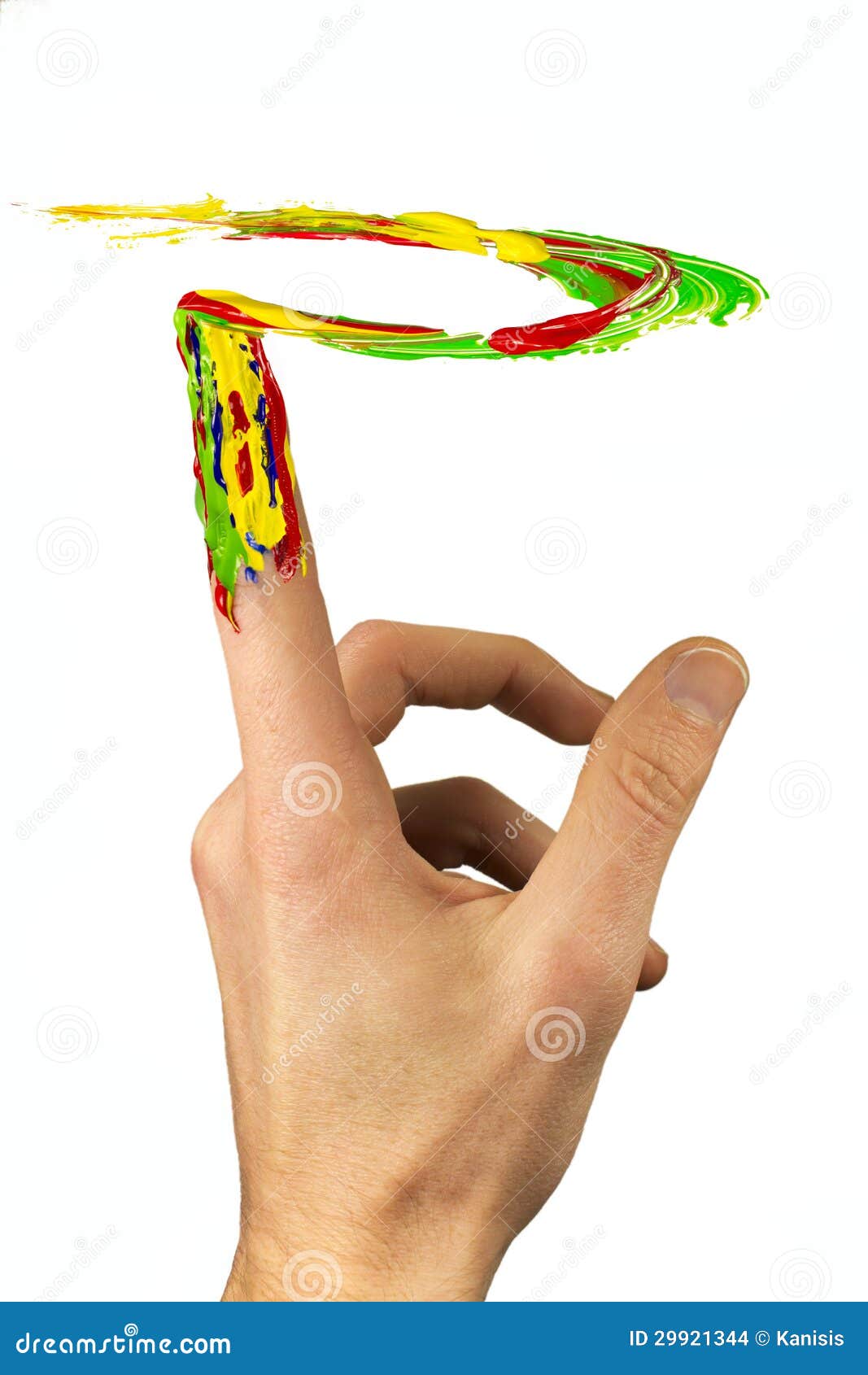 Painted Finger Painting in the Air Stock Photo Image of creativity