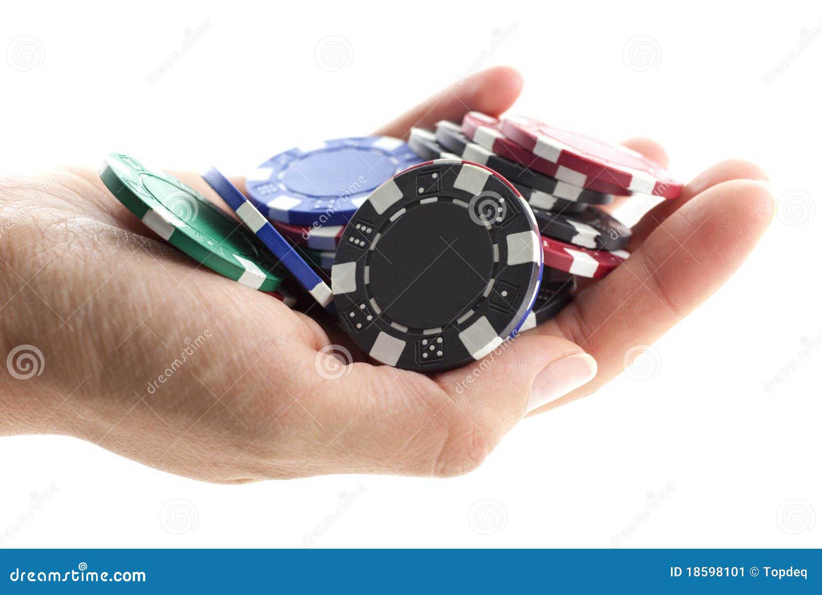 Multicolor Poker Chips Handful Stock Image Image of equipment, circle