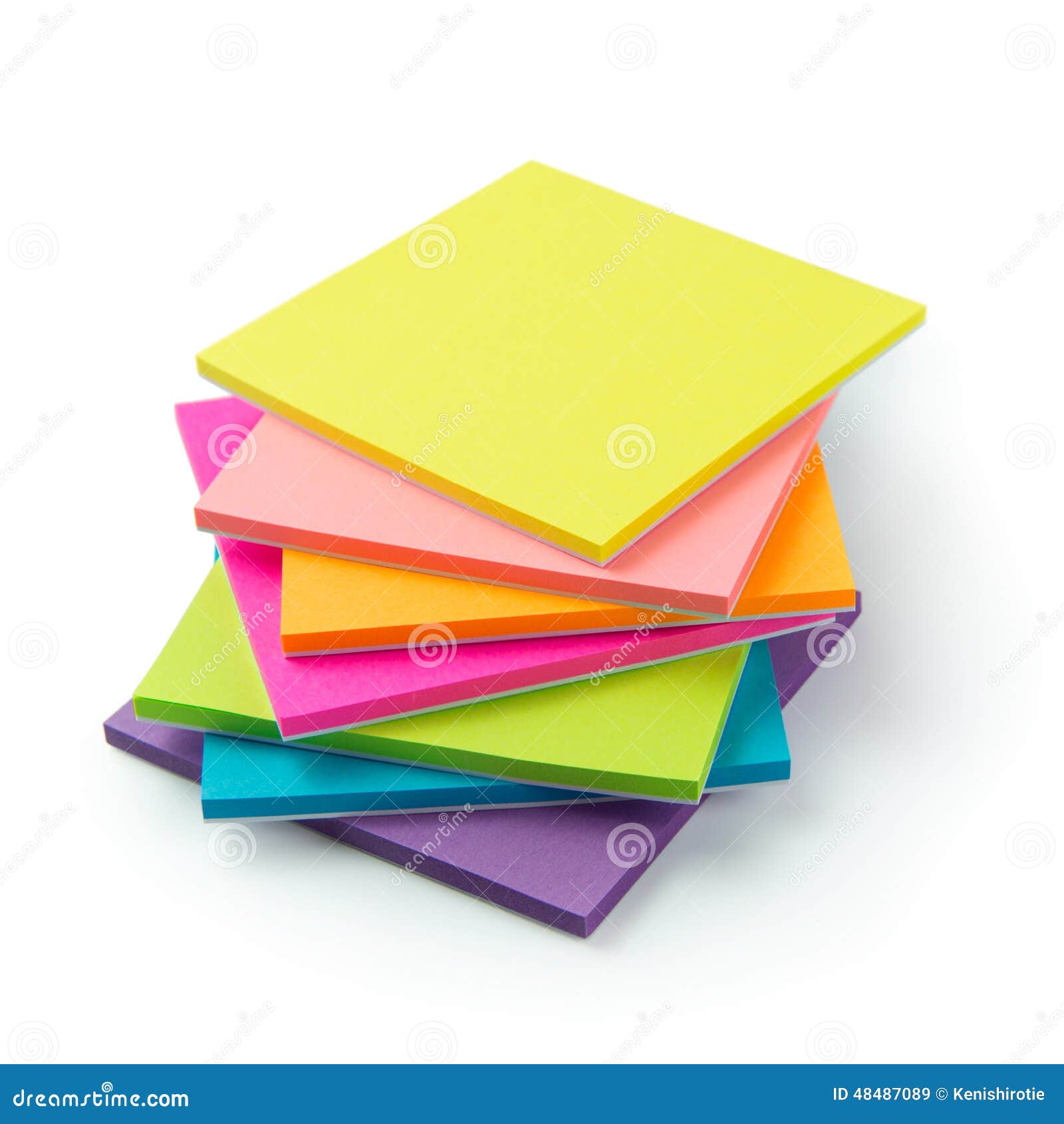 Multicolor Postit Sticky Note Pads Stock Image Image of colorful, memory 48487089