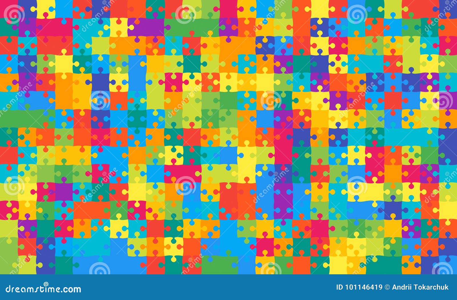 375 Multicolor Puzzles Pieces Jigsaw - Vector Stock Vector