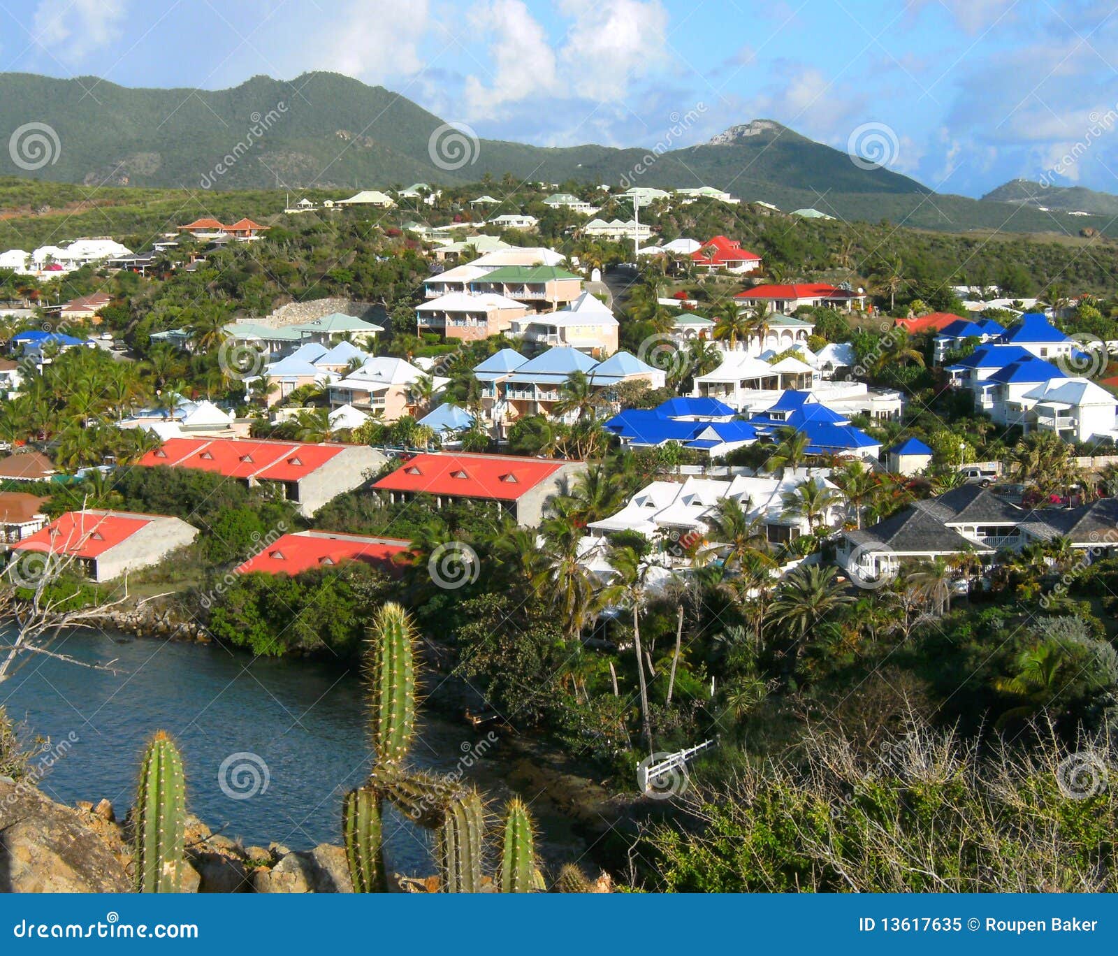 multicolor roofs in st. martin