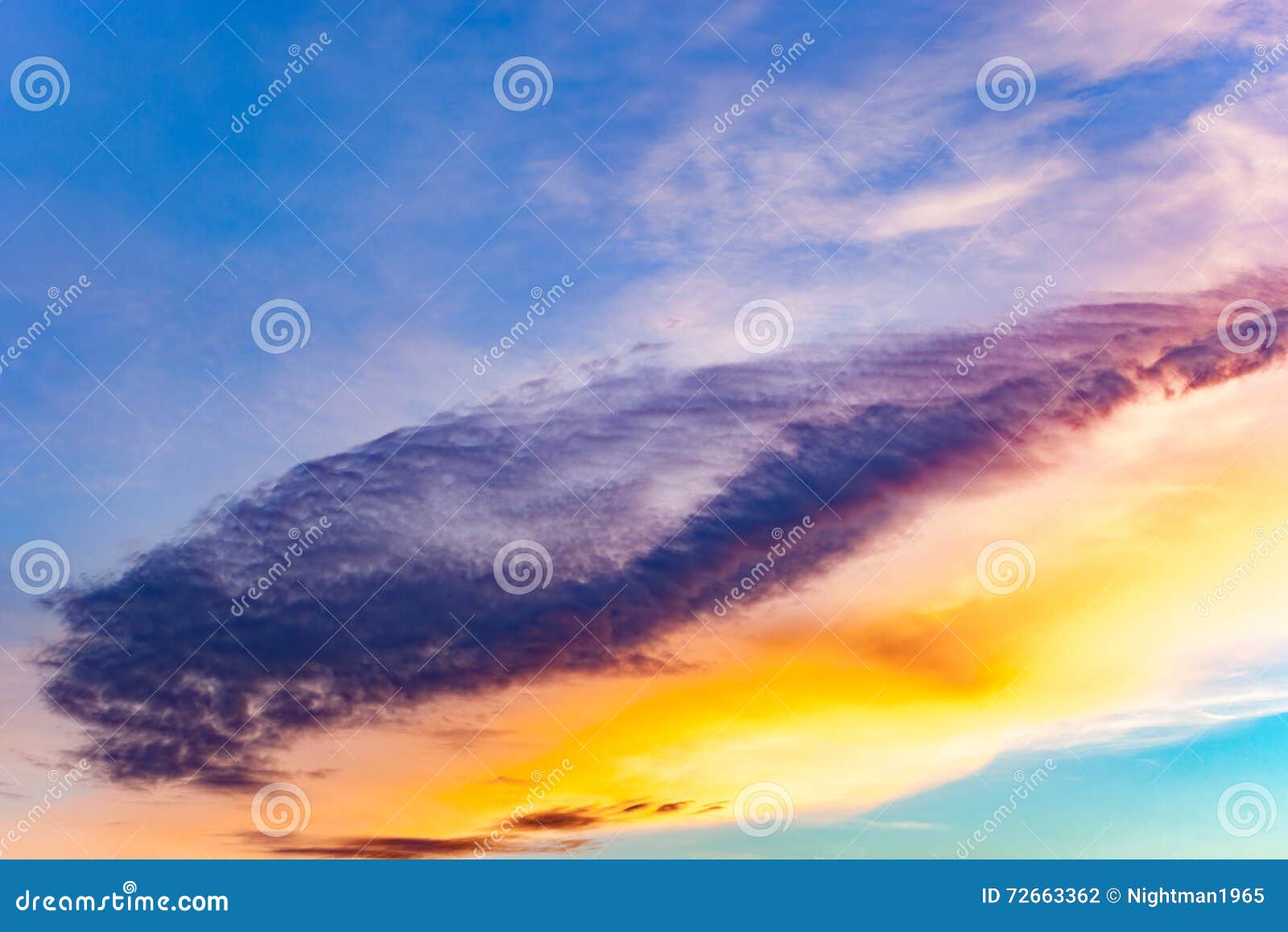 Multicolor sky at sunset stock photo. Image of environment - 72663362