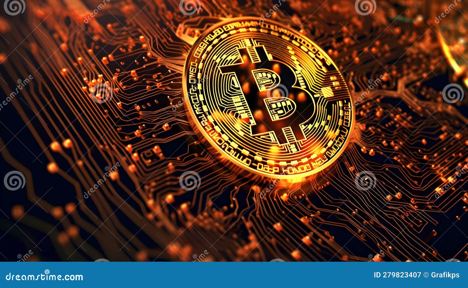 Multicolored Background Featuring the Image of Bitcoin - the Most Popular  Cryptocurrency in the World. Stock Illustration - Illustration of consists,  vibrancy: 279823407
