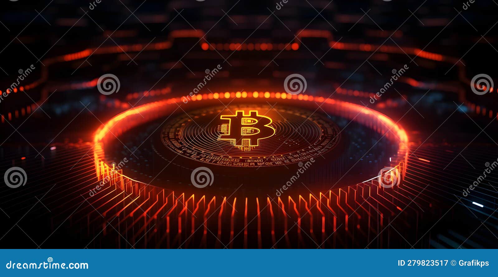 Multicolored Background Featuring the Image of Bitcoin - the Most Popular  Cryptocurrency in the World. Stock Illustration - Illustration of shades,  visual: 279823517