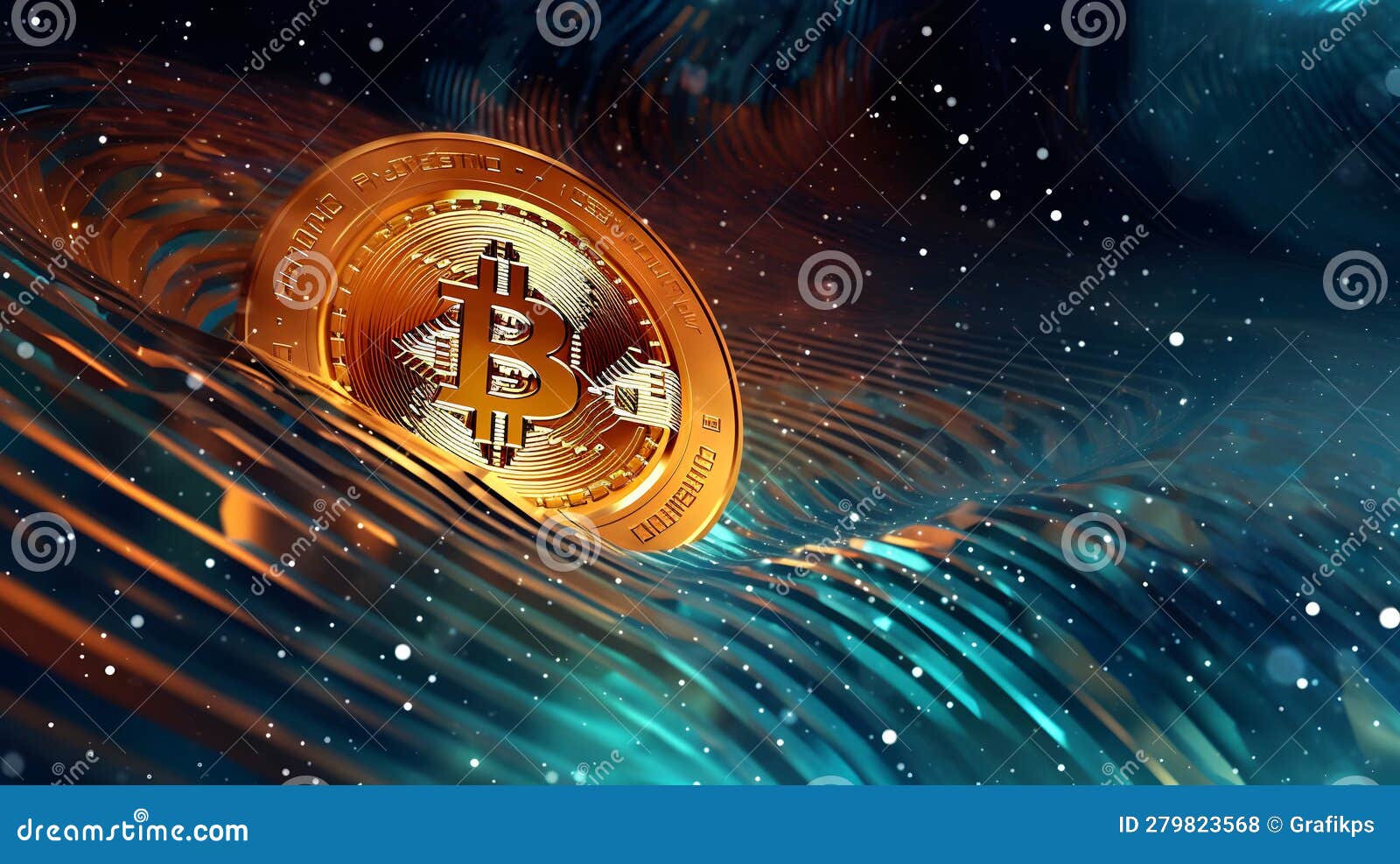 Multicolored Background Featuring the Image of Bitcoin - the Most Popular  Cryptocurrency in the World. Stock Illustration - Illustration of yellow,  diversity: 279823568