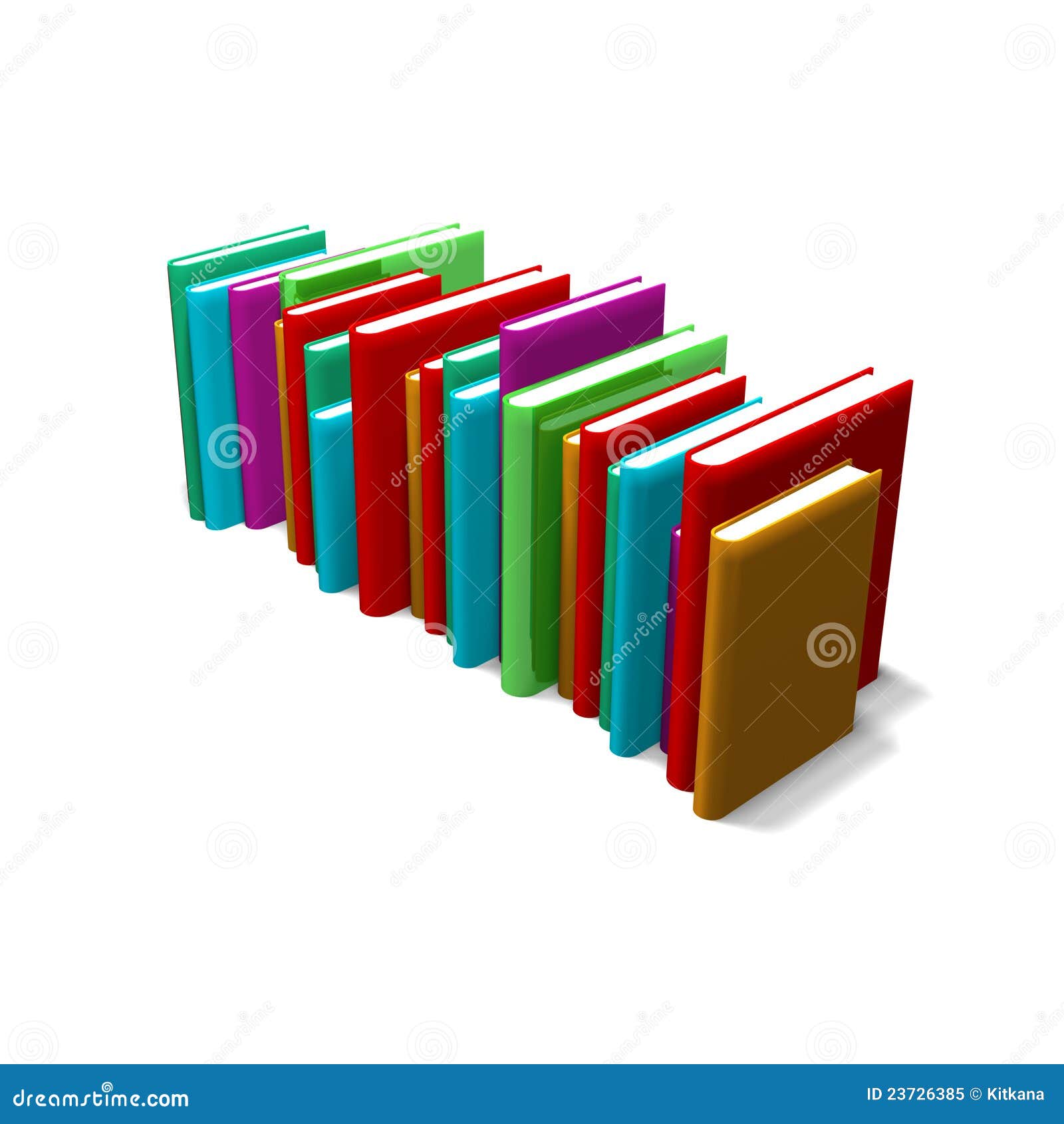 Multicolored books stock illustration. Illustration of books - 23726385