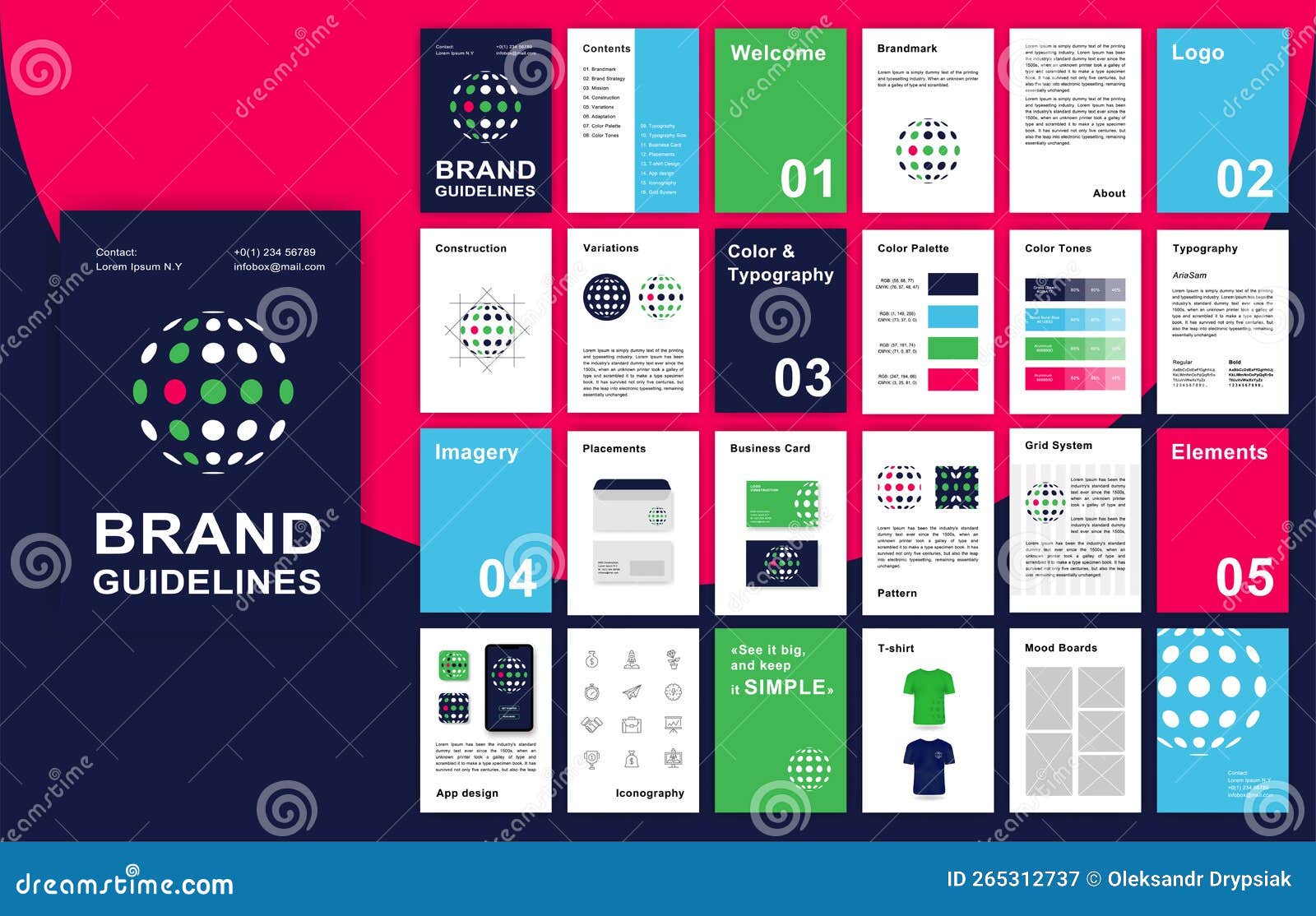 Multicolored Brand Guidelines Template Corporate Identity Presentation