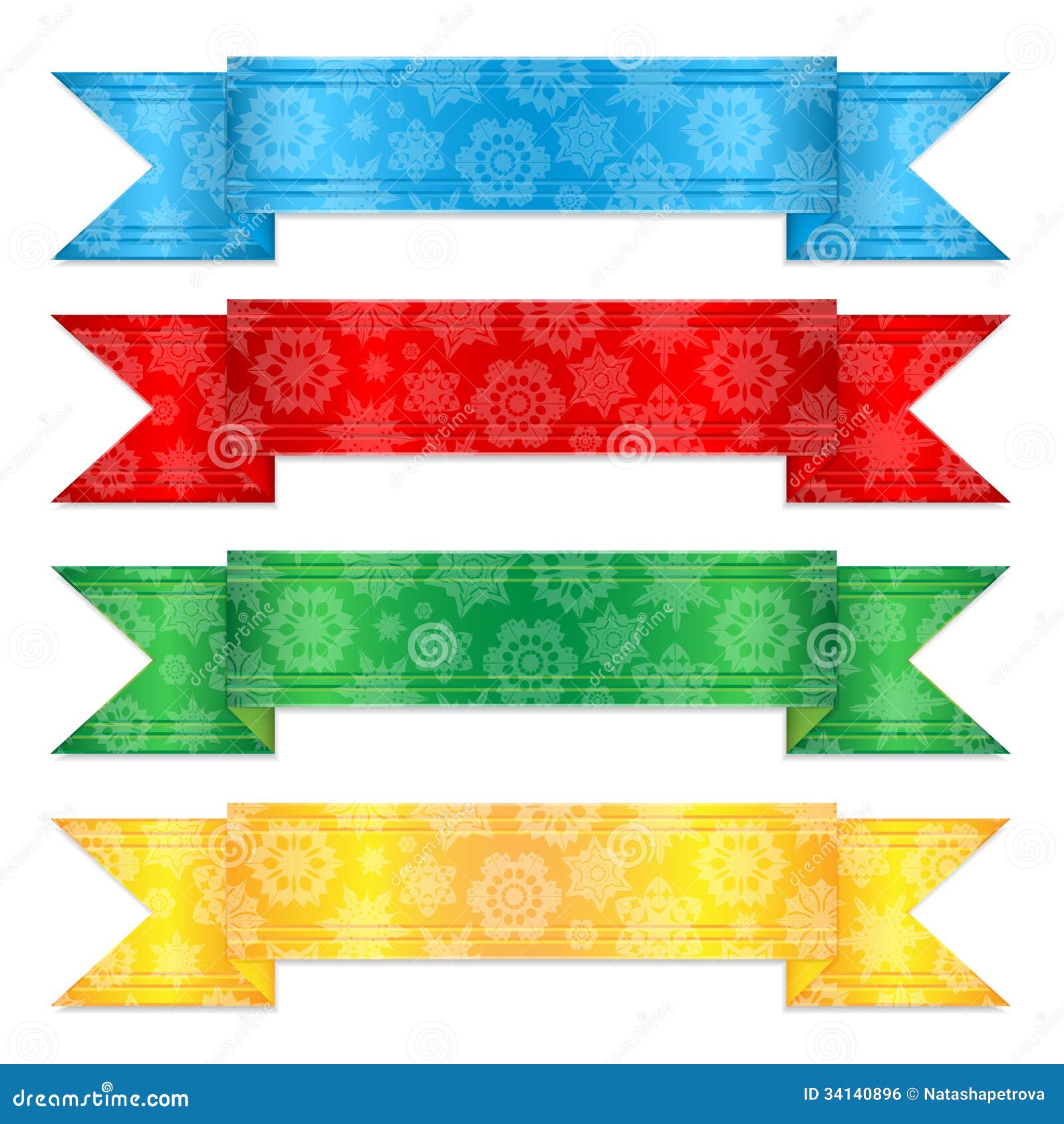 Multicolored Christmas Ribbons Stock Vector Illustration of ornament