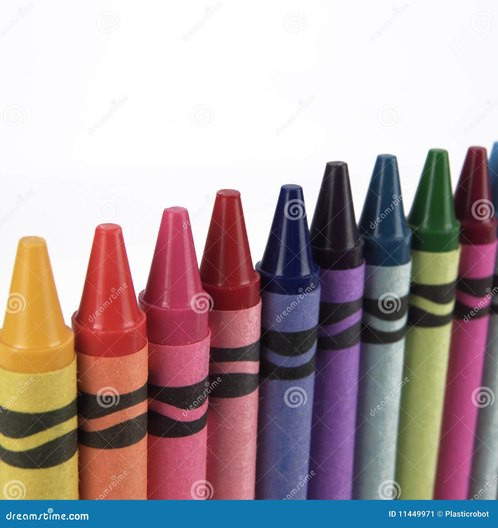 Multicolored Crayons stock image. Image of crayon, creativity 11449971