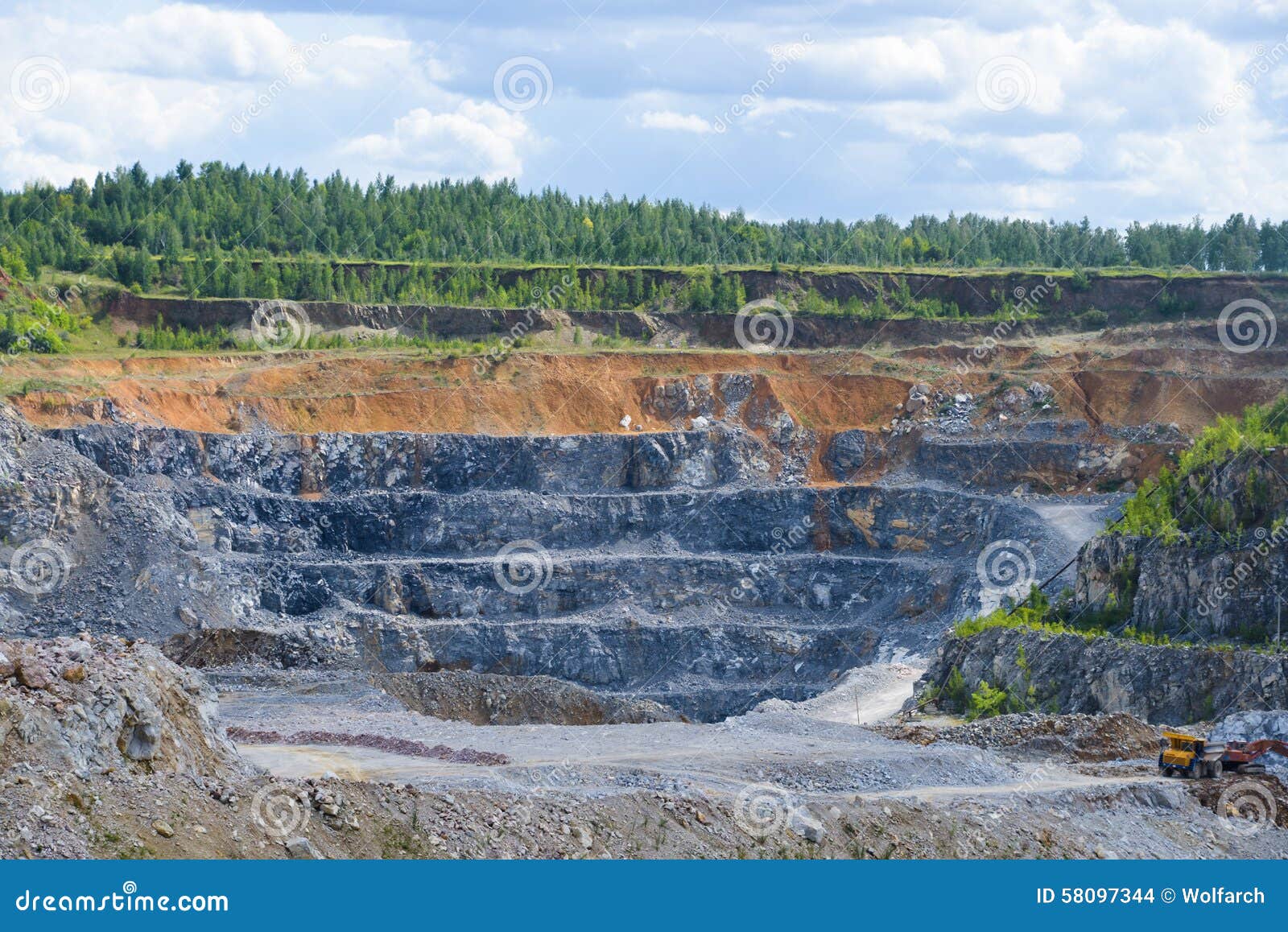 Multicolored Crushed Stone Quarry Stock Photo Image of power