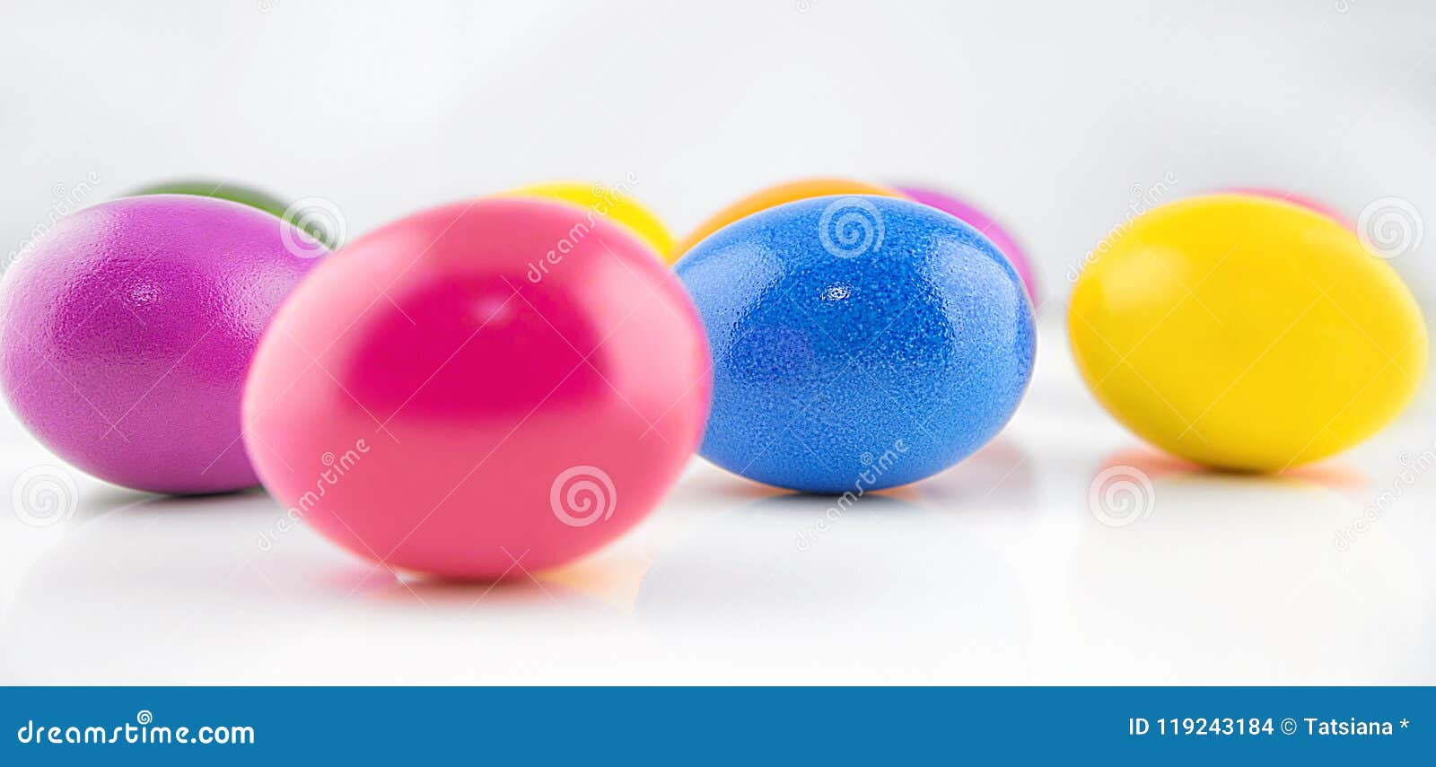 Multicolored Eggs on White Background Stock Photo - Image of fats ...
