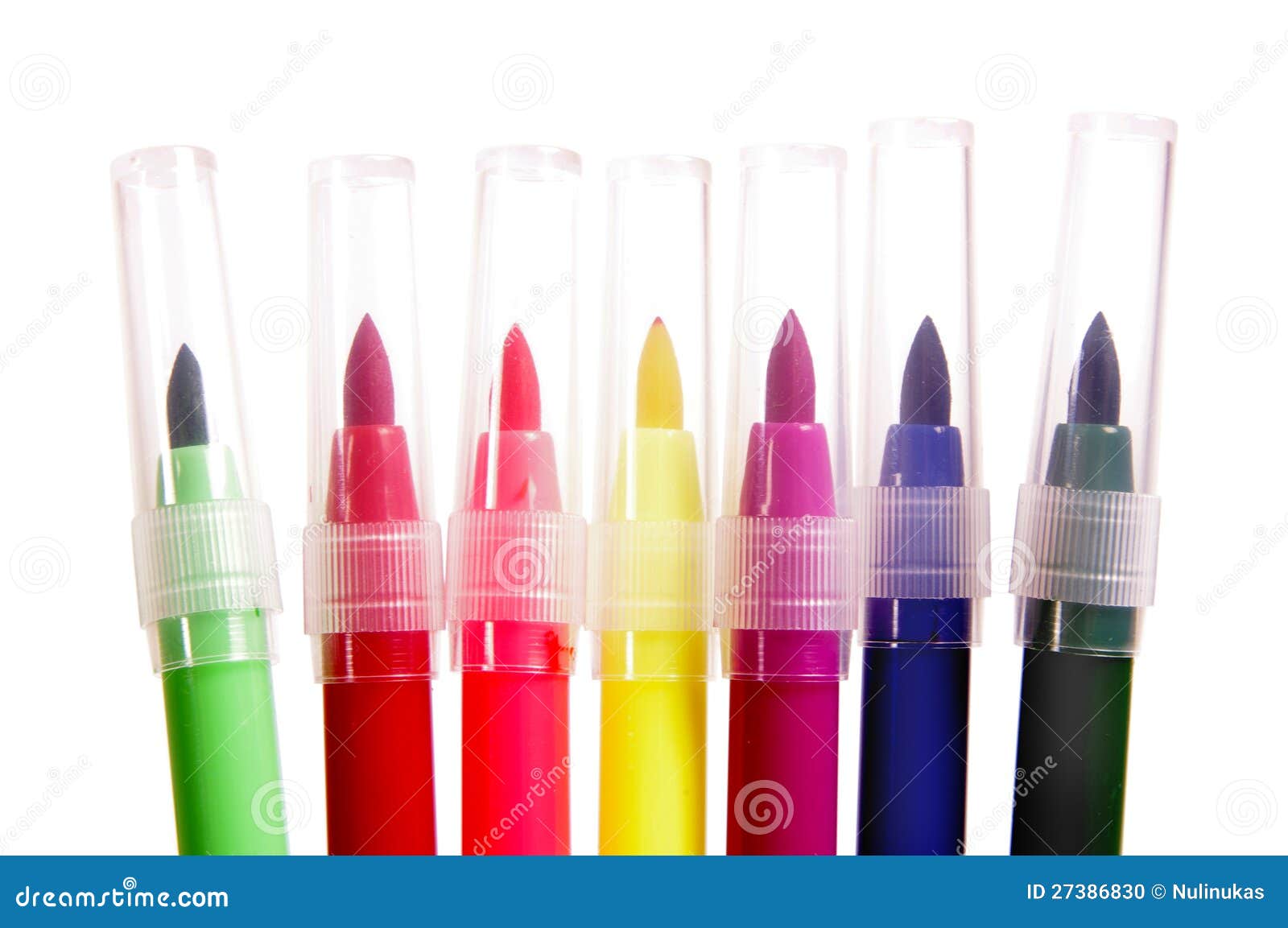 multicolored felt tip pens