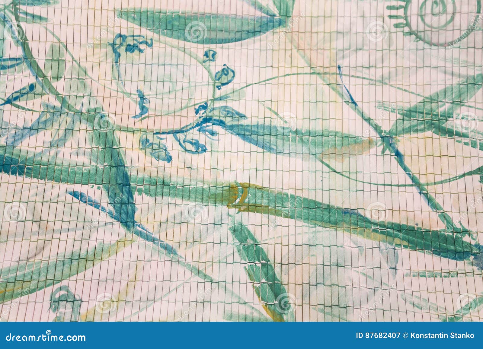 Multicolored Flowers and Creative Abstract Acrylic Spray Paint Stock