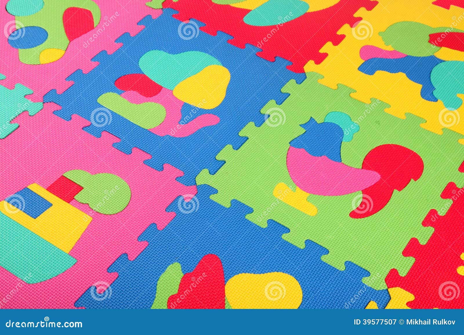 Multicolored foam puzzle stock image. Image of octopus - 39577507