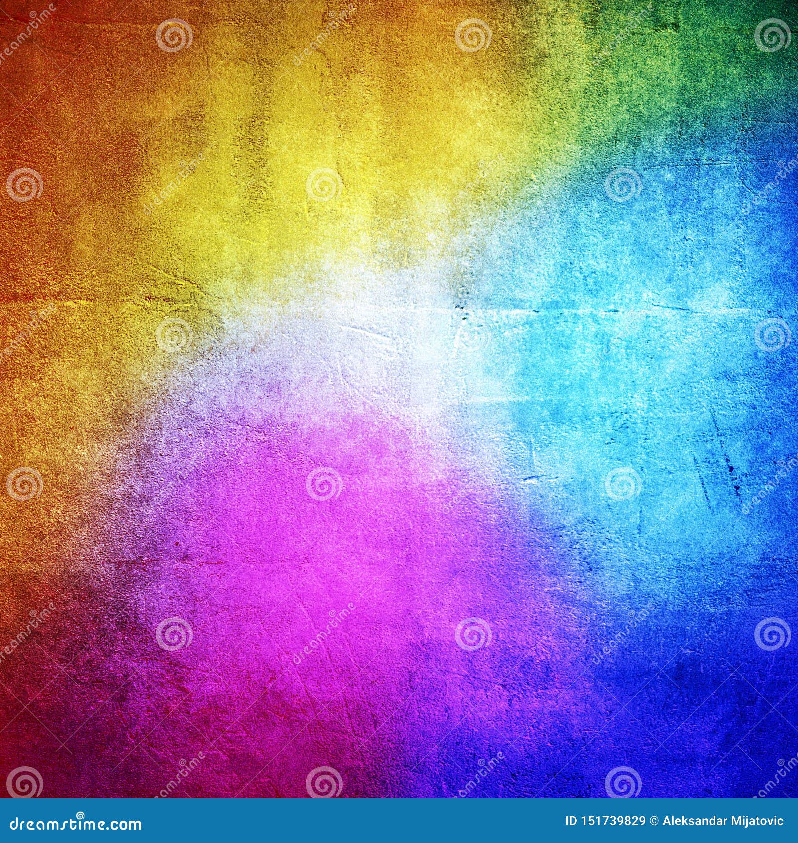 Multicolored Grunge Paint Wall Background or Texture Stock Image