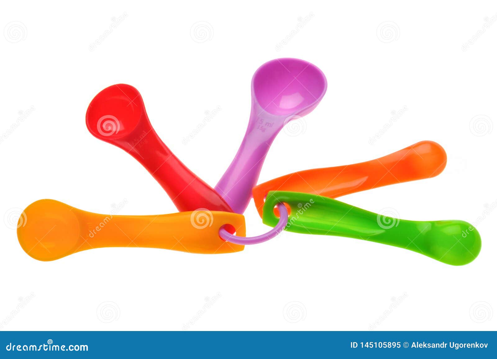 Multicolored Plastic Measuring Spoons in Grams Stock Image Image of