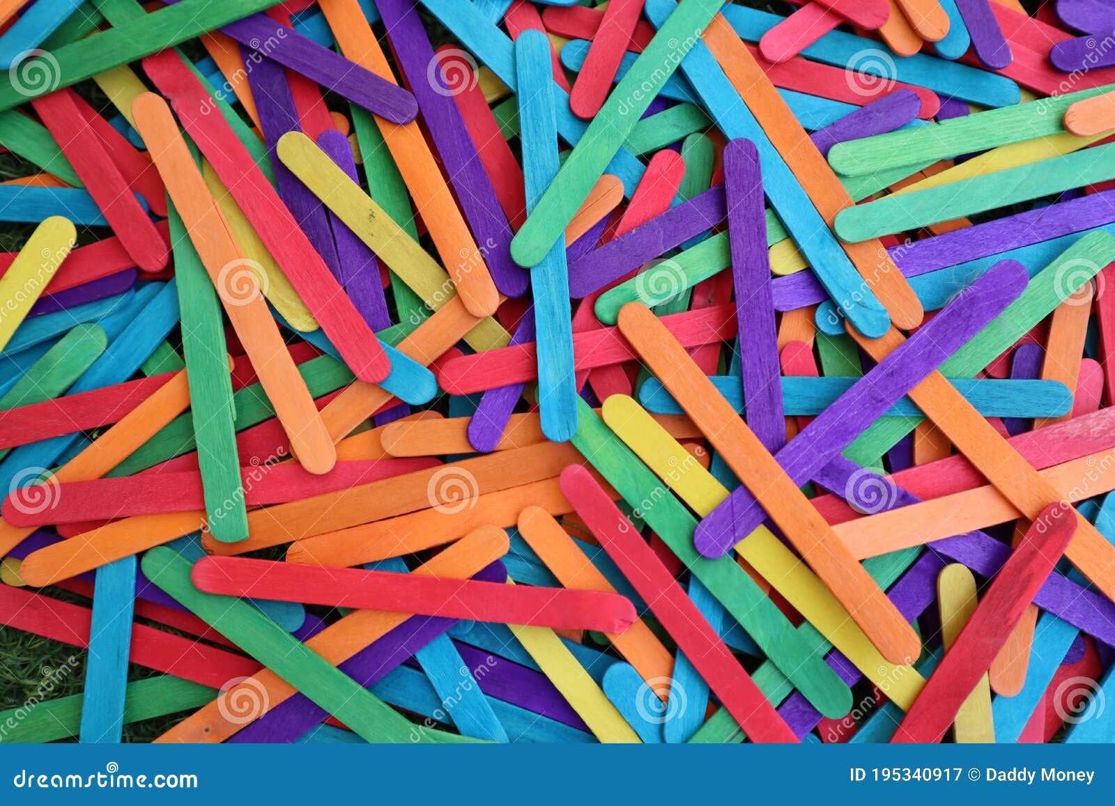 Multicolored Popsicle Sticks in Bulk in Shades of Purple Red Light Blue  Yellow Orange Green for Desktop Background B Stock Image - Image of  desktop, blue: 195340917