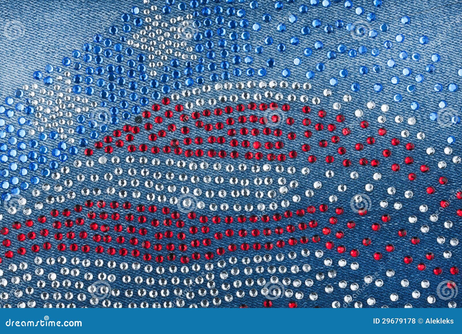 Multicolored Rhinestones on Denim Stock Photo Image of jeans, pattern