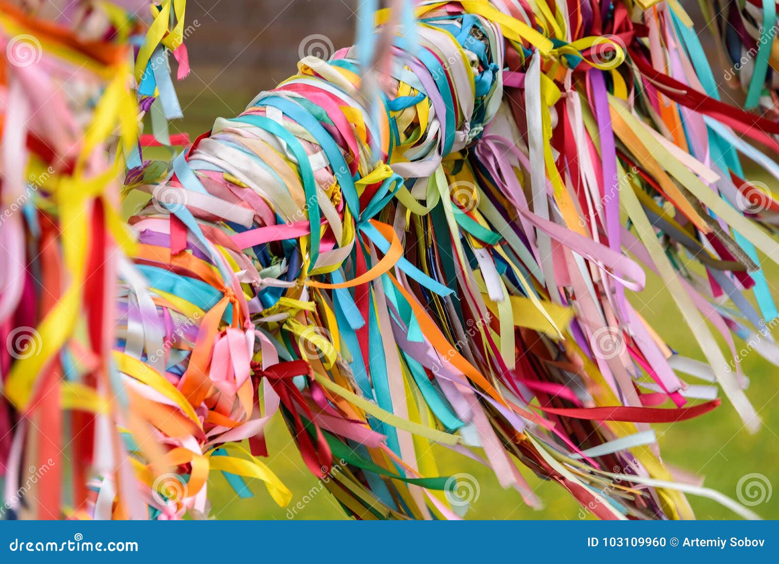 tied ribbons christmas tree