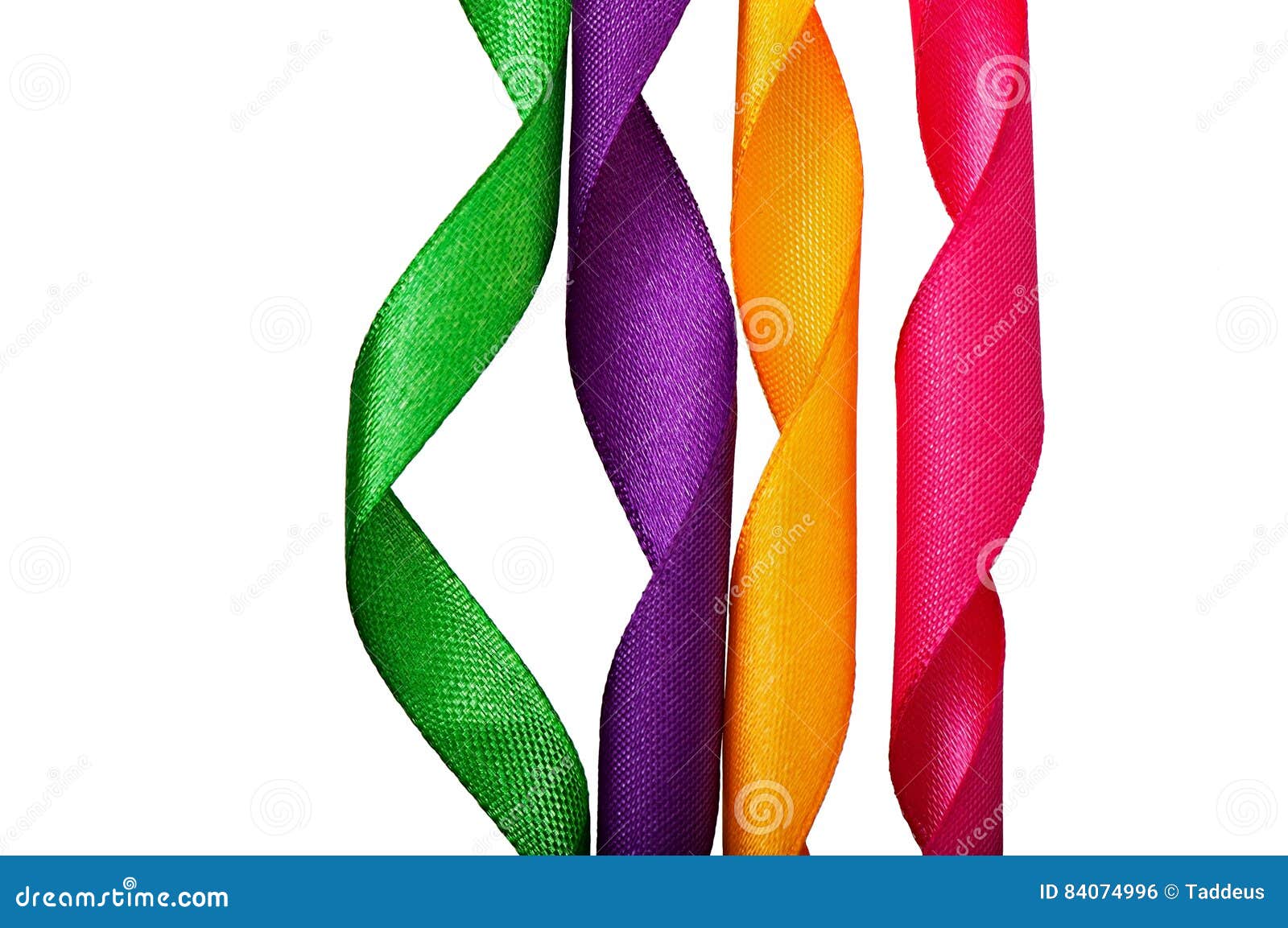 Multicolored silk ribbons stock photo. Image of curve 84074996
