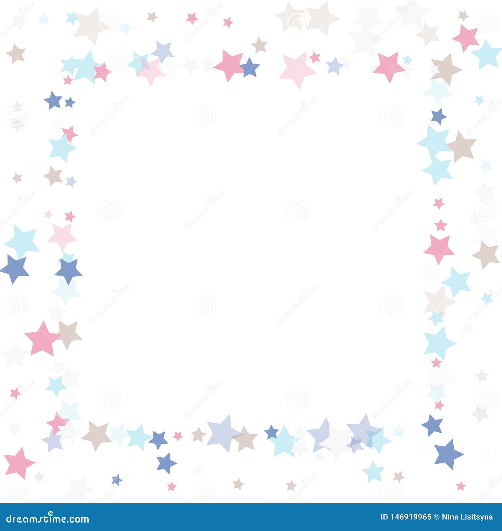 Multicolored Falling Stars of Confetti. Stock Vector - Illustration of ...