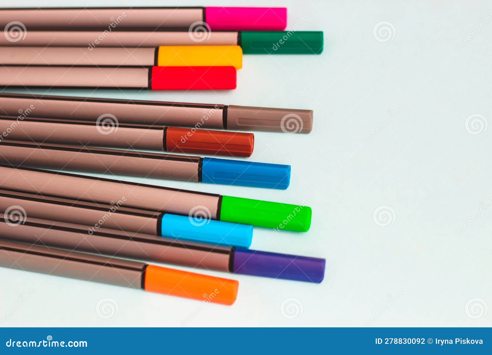 Multicolored Stationery Drawing Liners for Artists and Creativity Stock