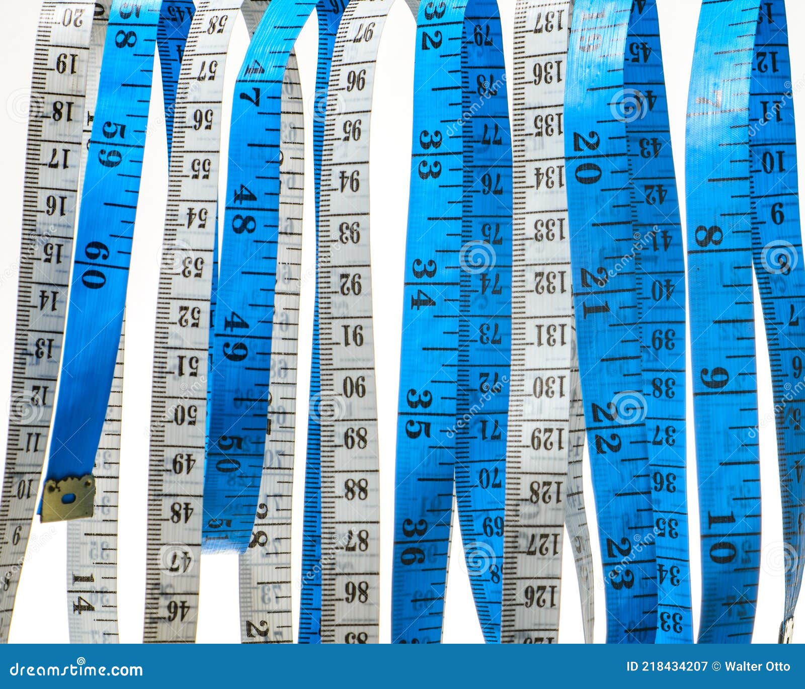 Multicolored Tape Measures that Were Intended for Use in Tailoring or