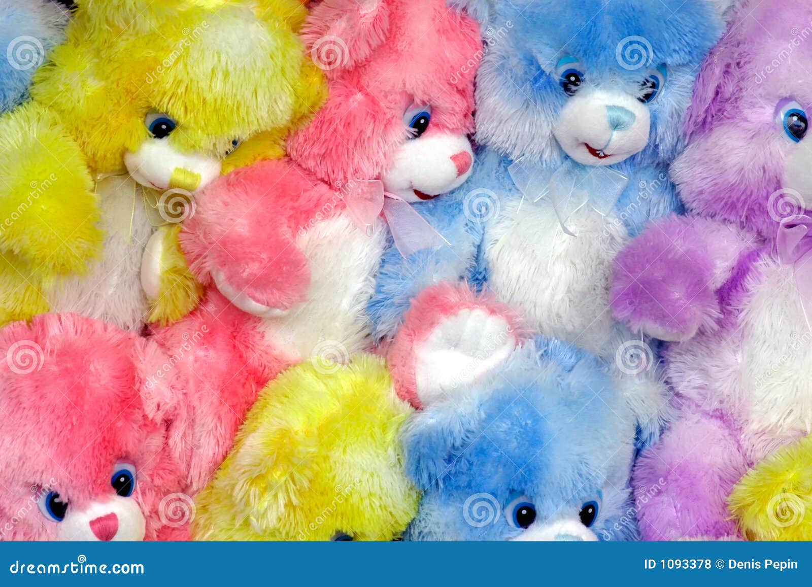Multicolored Teddy Bears stock photo. Image of multicolored - 1093378