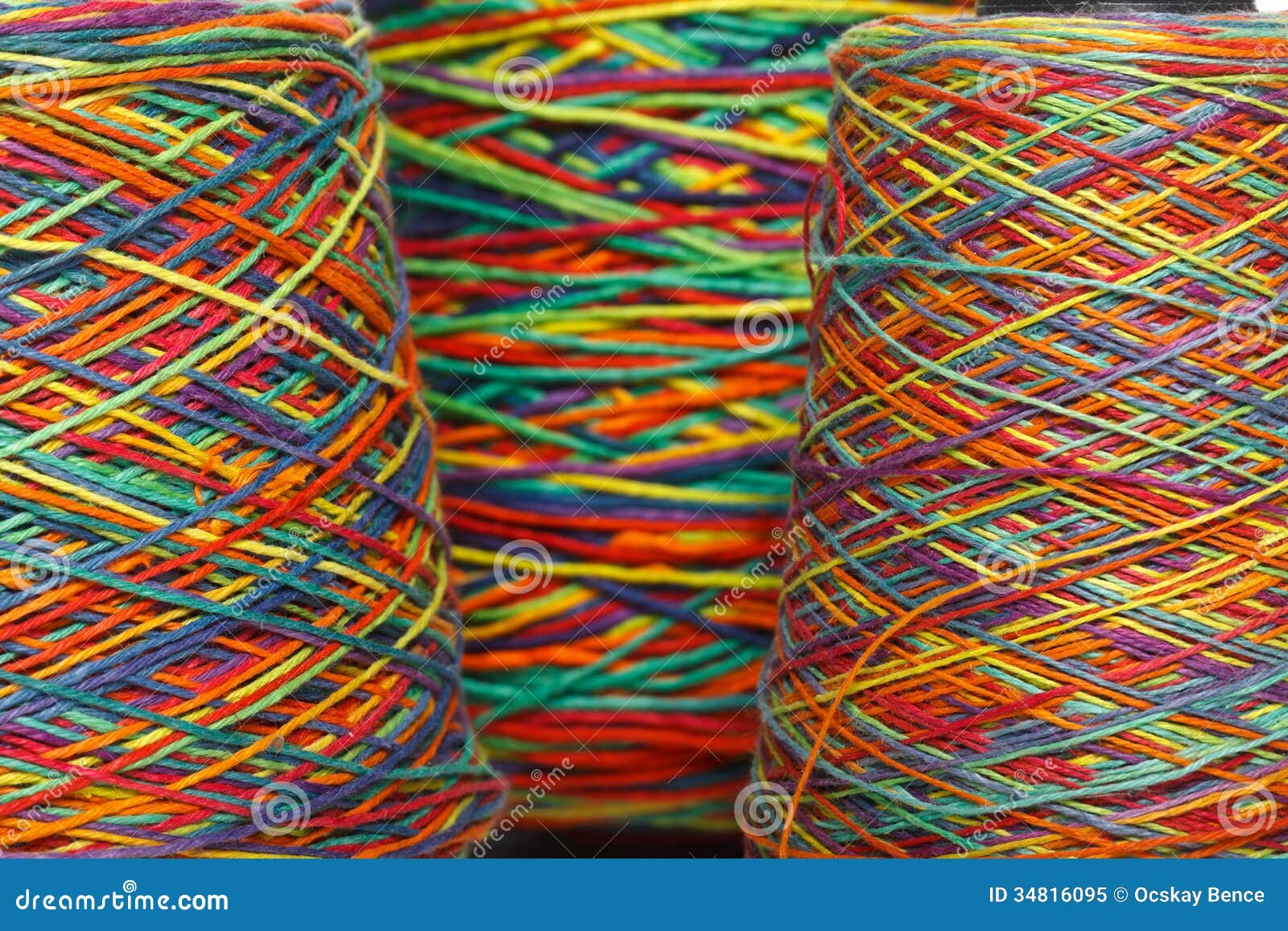 Multicolored yarn roll stock image. Image of filament - 34816095