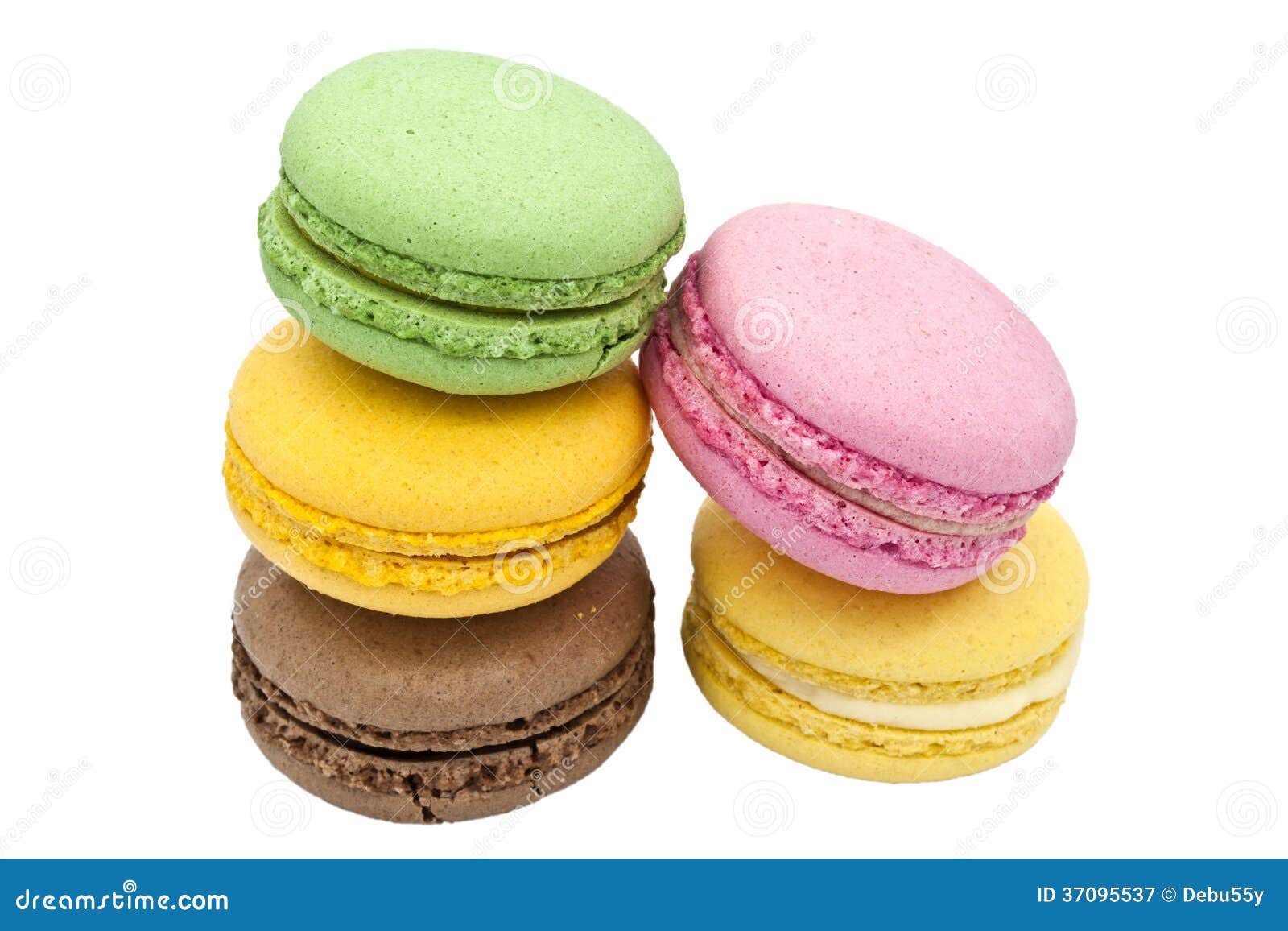 Multicoloured Macaroon Biscuits. Stock Image Image of snack, assorted