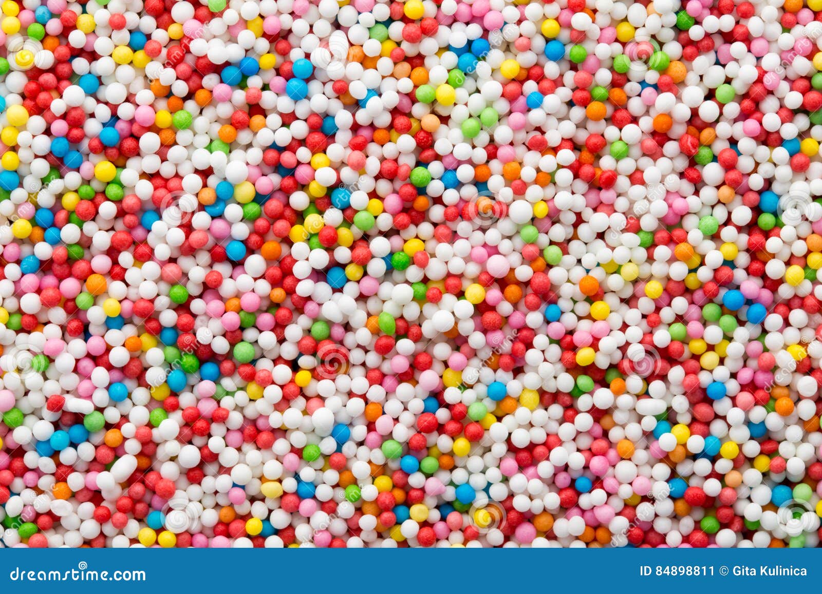 Multicoloured Sweet Sugar Balls. Small Ball Pattern. Stock Image