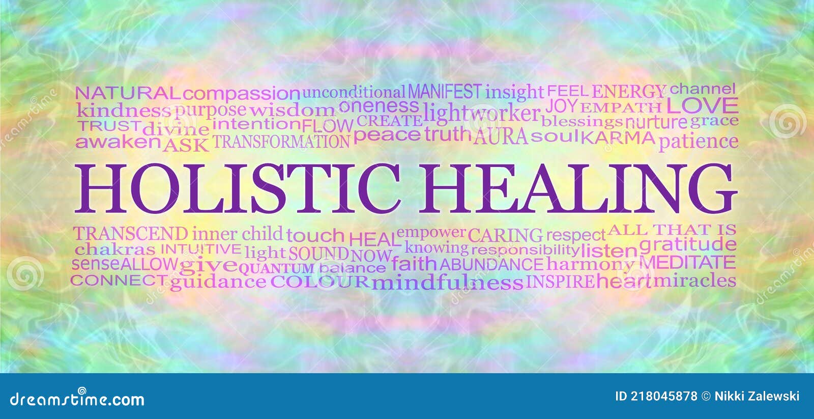 spiritual holistic healing word cloud banner
