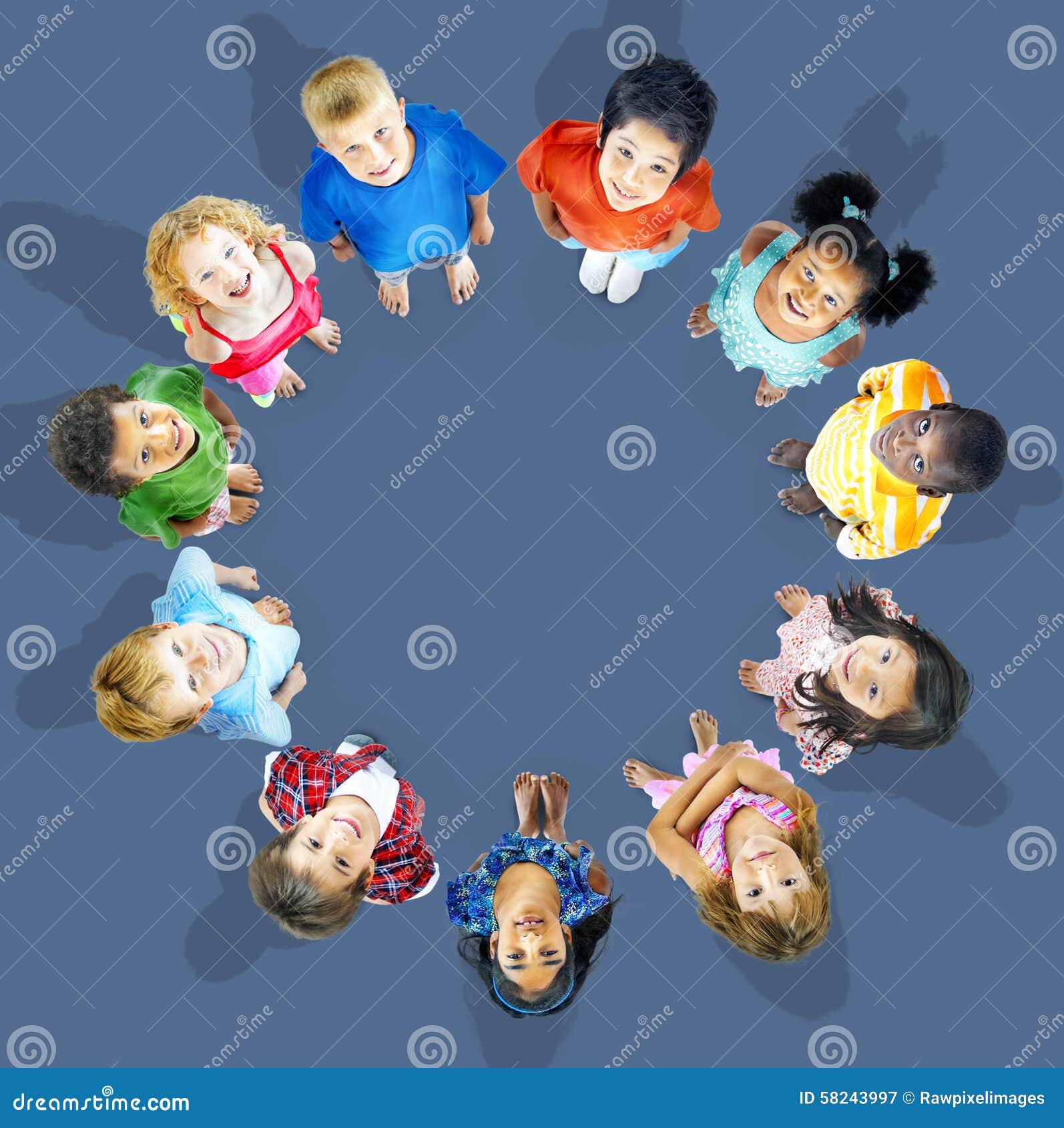 multiethnic children smiling happiness friendship concept
