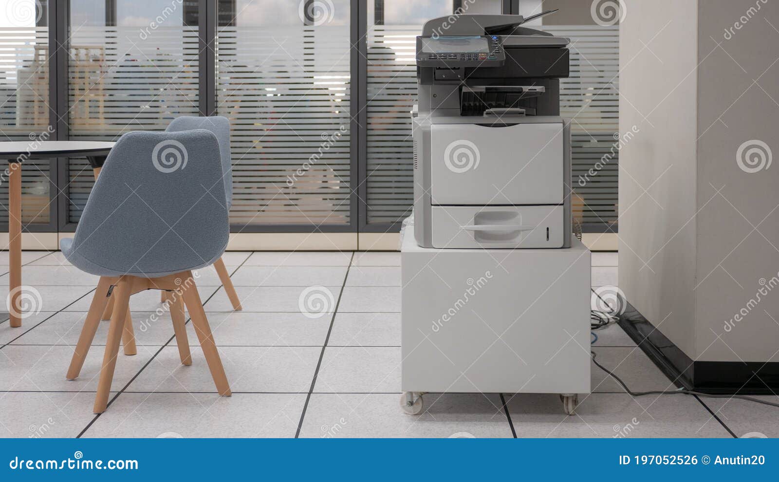 Laser printer in office stock photo. Image of scan, room 197052526