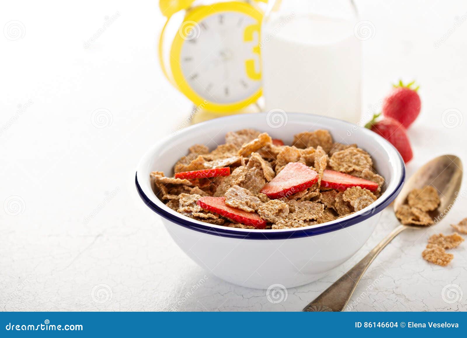 Multigrain Healthy Cereals with Fresh Berry Stock Photo Image of