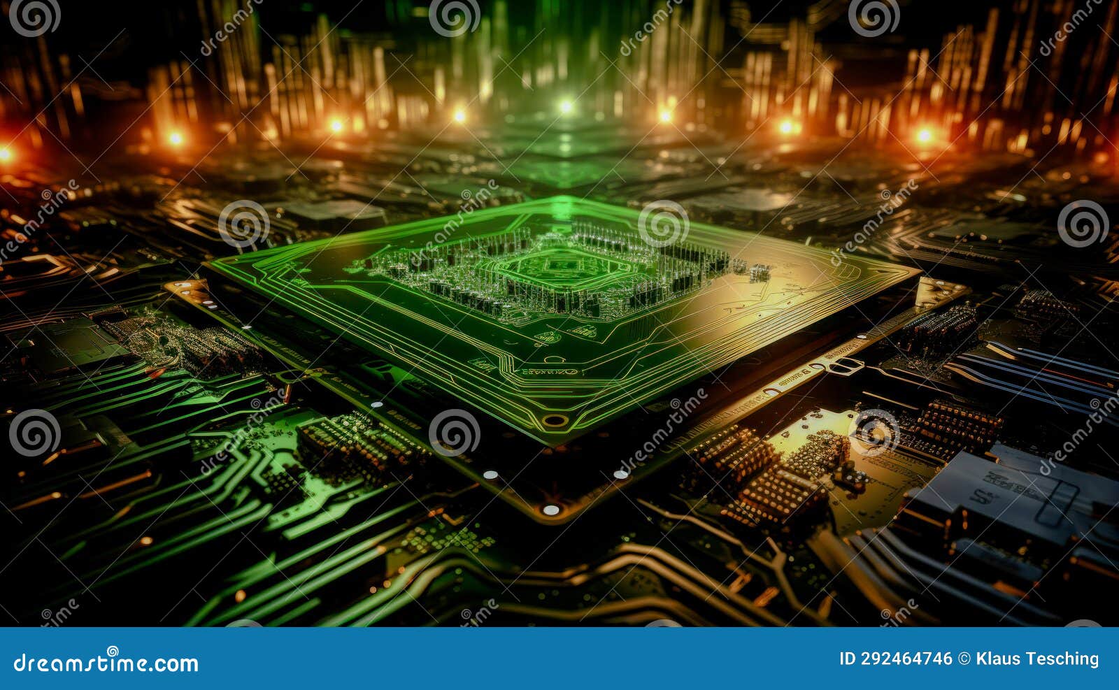 multilayer motherboard hosts microchips and controllers, powering next-gen , wallpaper