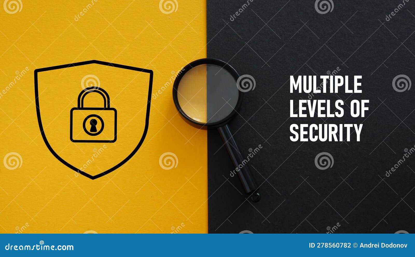 Multilevel Security or Multiple Levels of Security MLS. Stock Photo