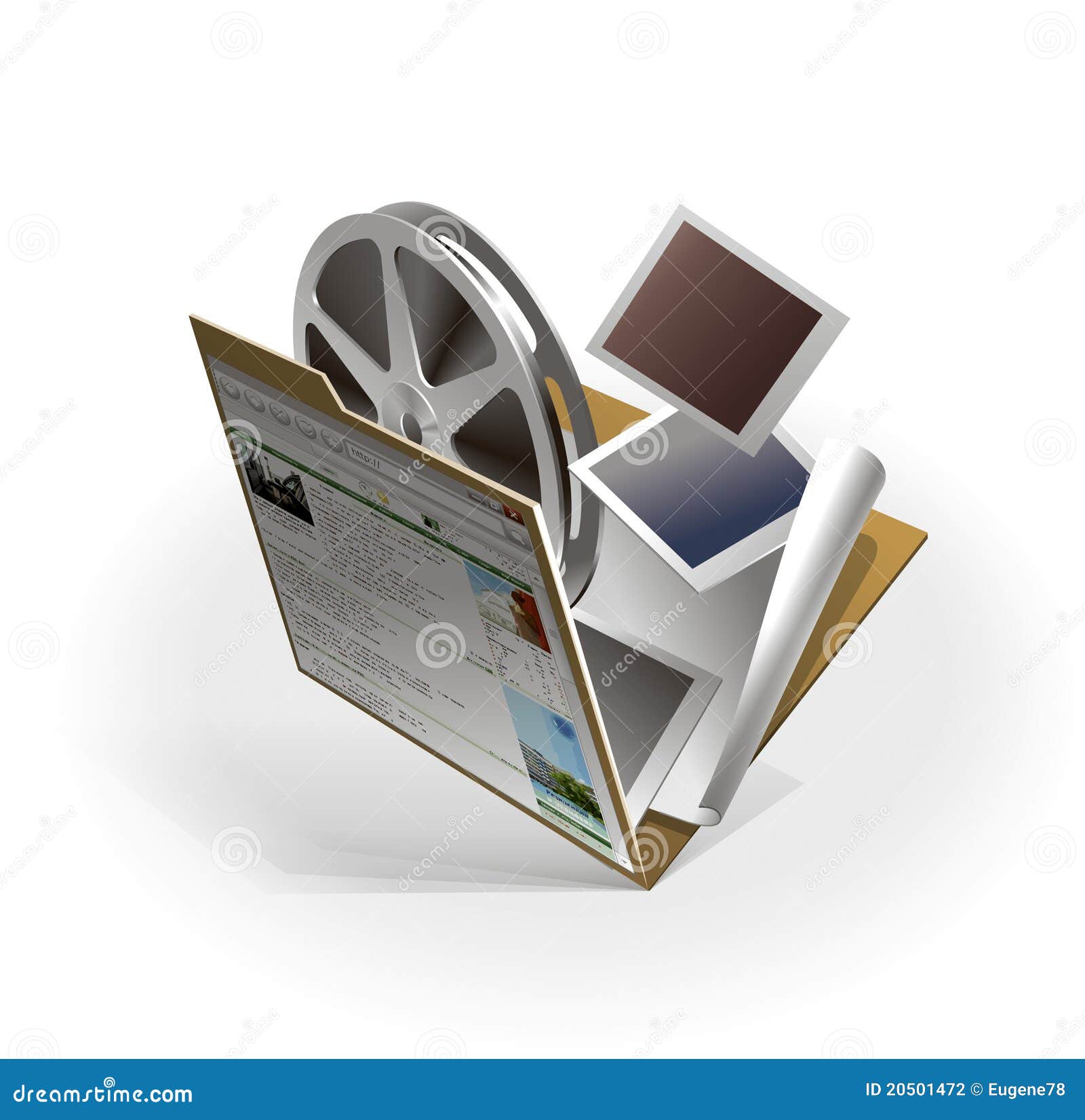 Multimedia Content of a Site Stock Vector Illustration of icon