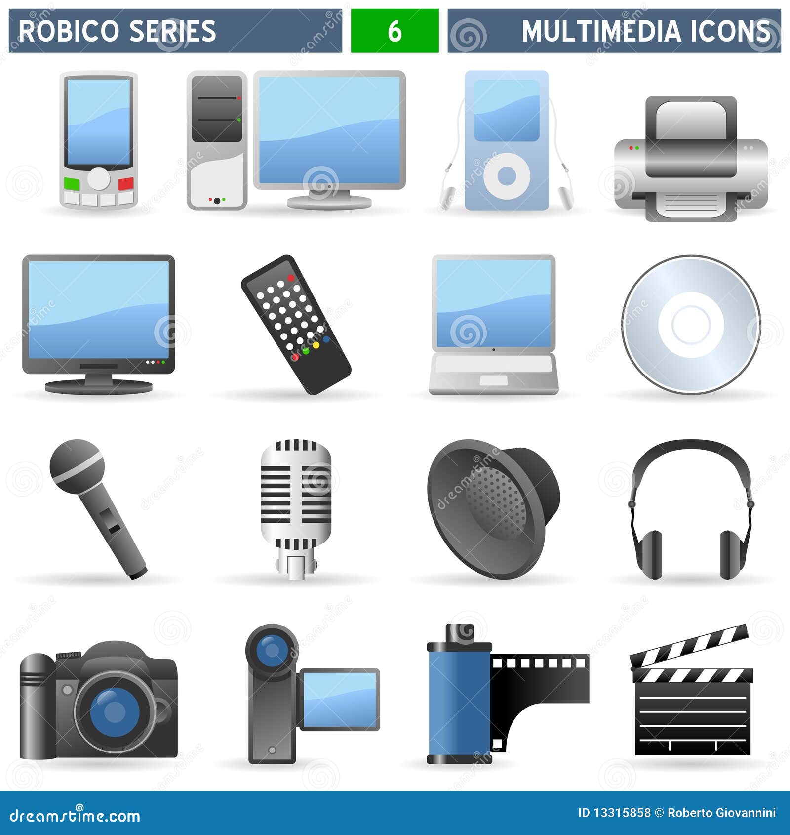 multimedia icons - robico series