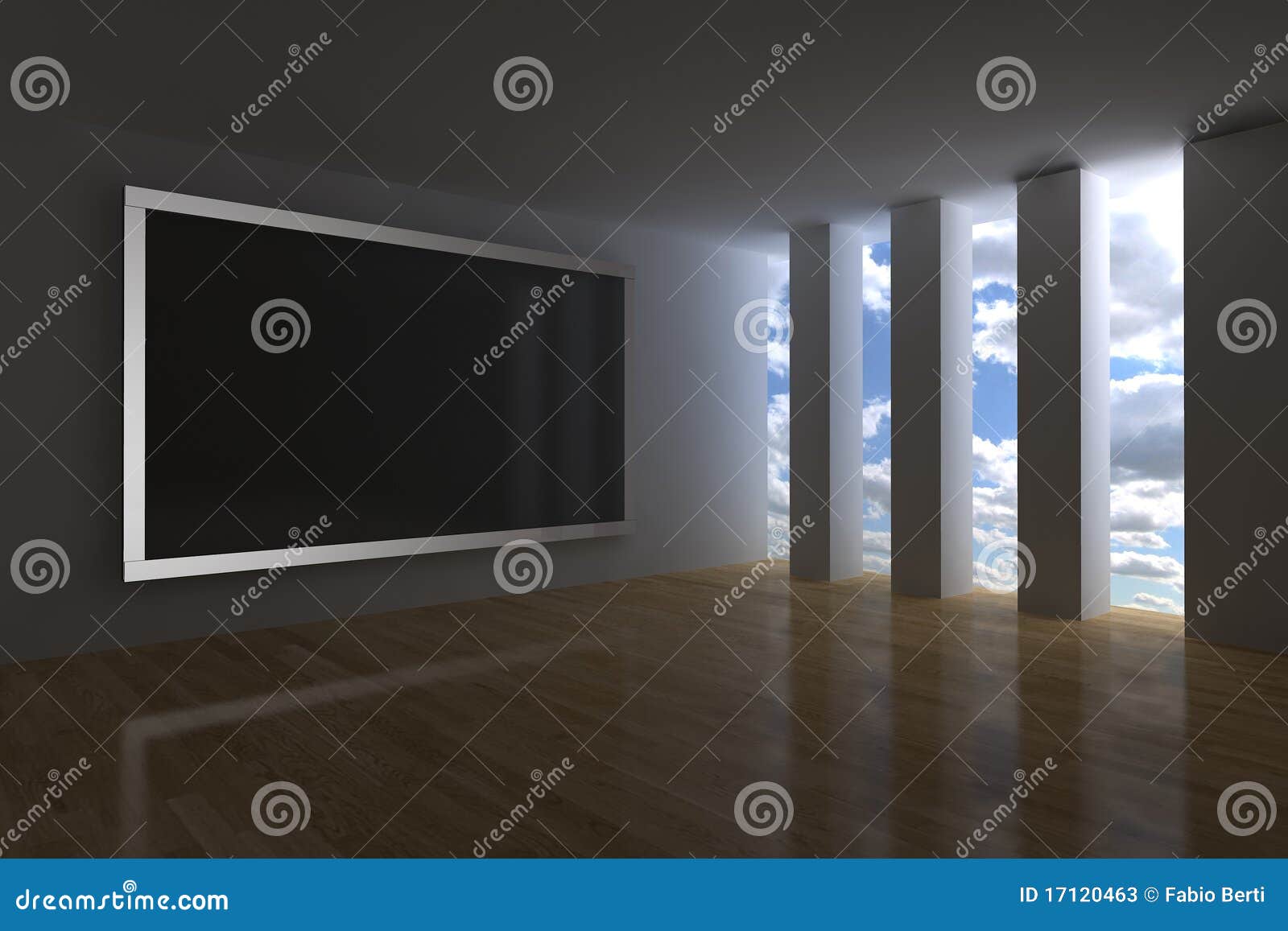 Multimedia room stock illustration. Illustration of display 17120463
