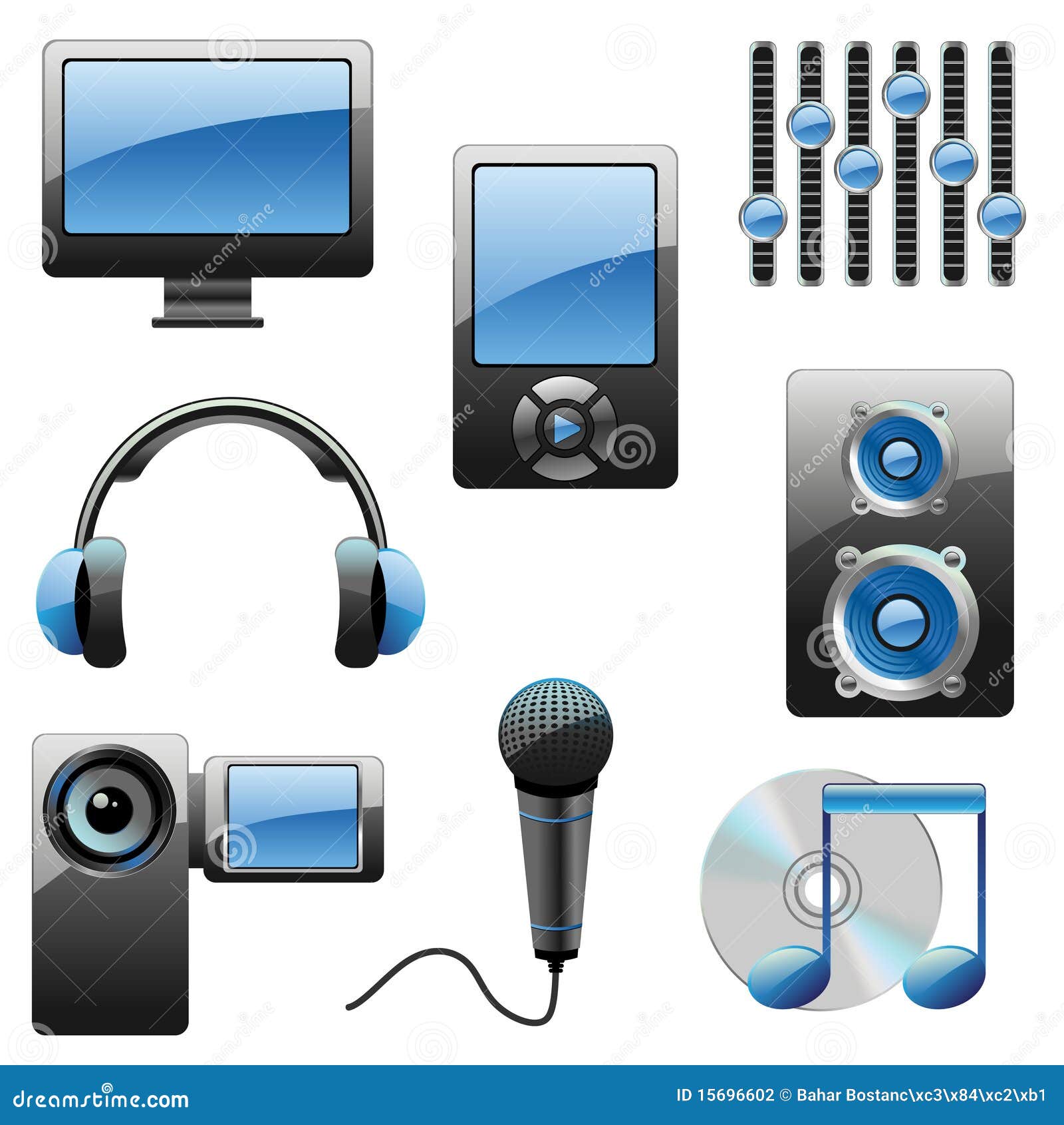 multimedia  icon set