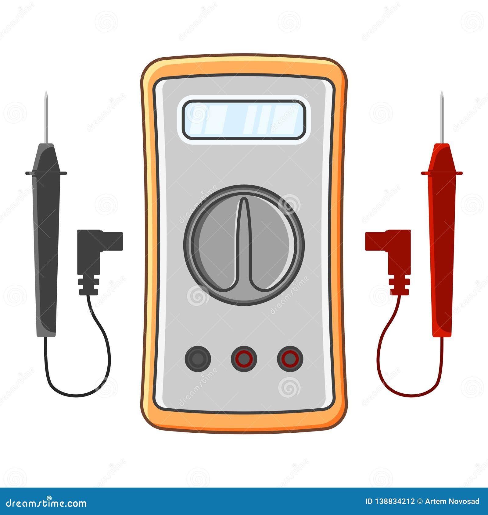 Multimeter Icon. Vector Illustration on White Background. Stock Vector