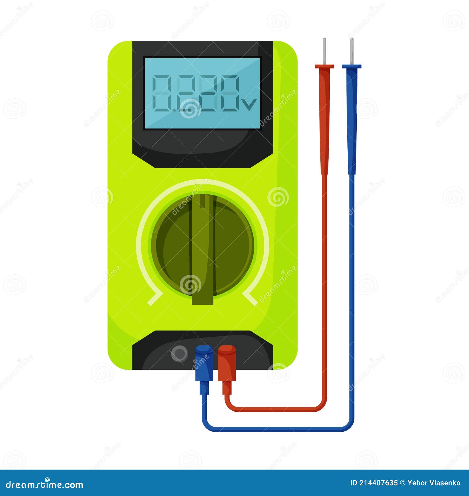 Multimeter Vector Cartoon Set Icon. Vector Illustration Voltmeter On